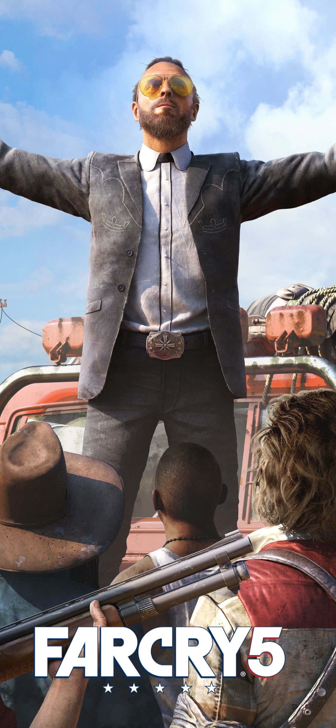 Explore the wild with Far Cry 5 on iPhone XS Picha ya Ukuta