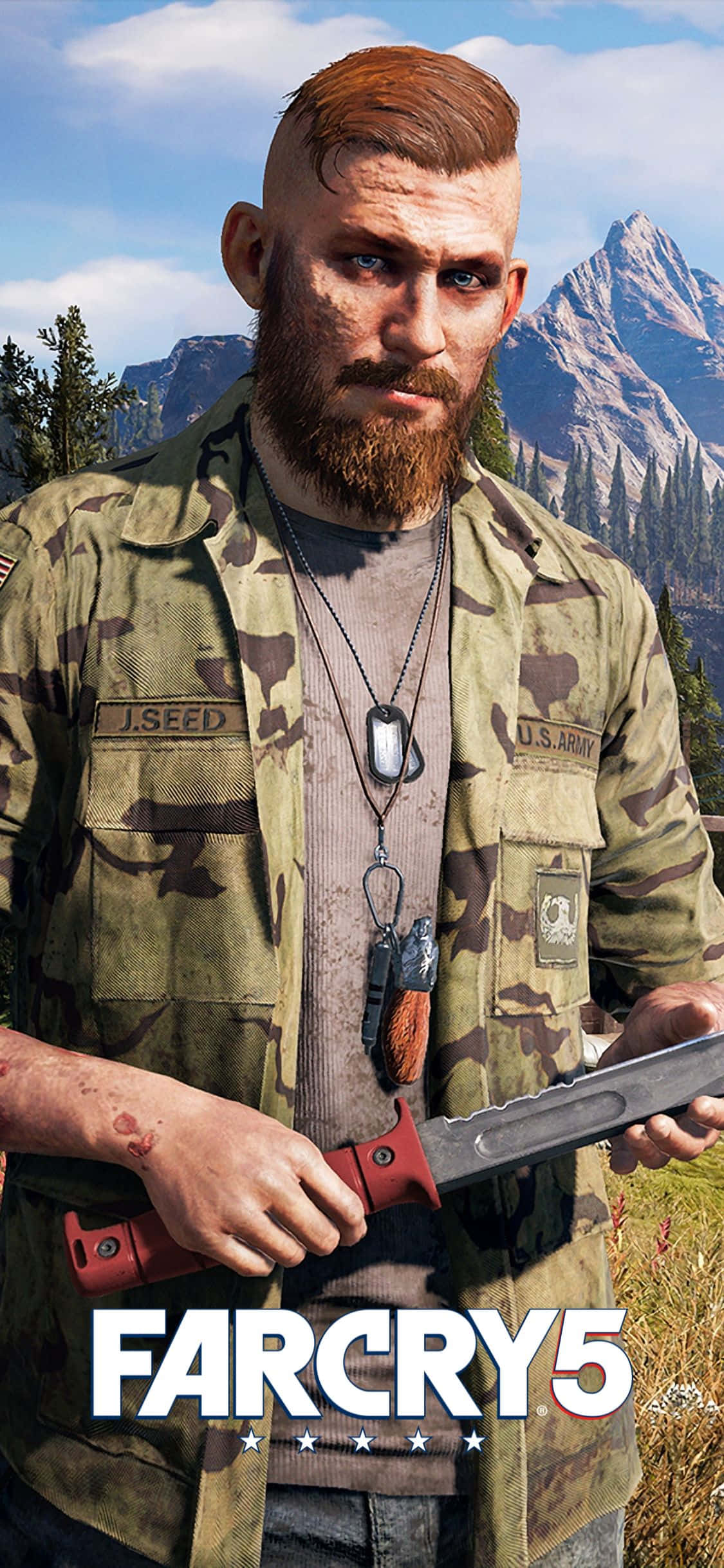 Kufuatulia ulimwengu wa Far Cry 5 kwenye iPhone Xs yako Picha ya Ukuta