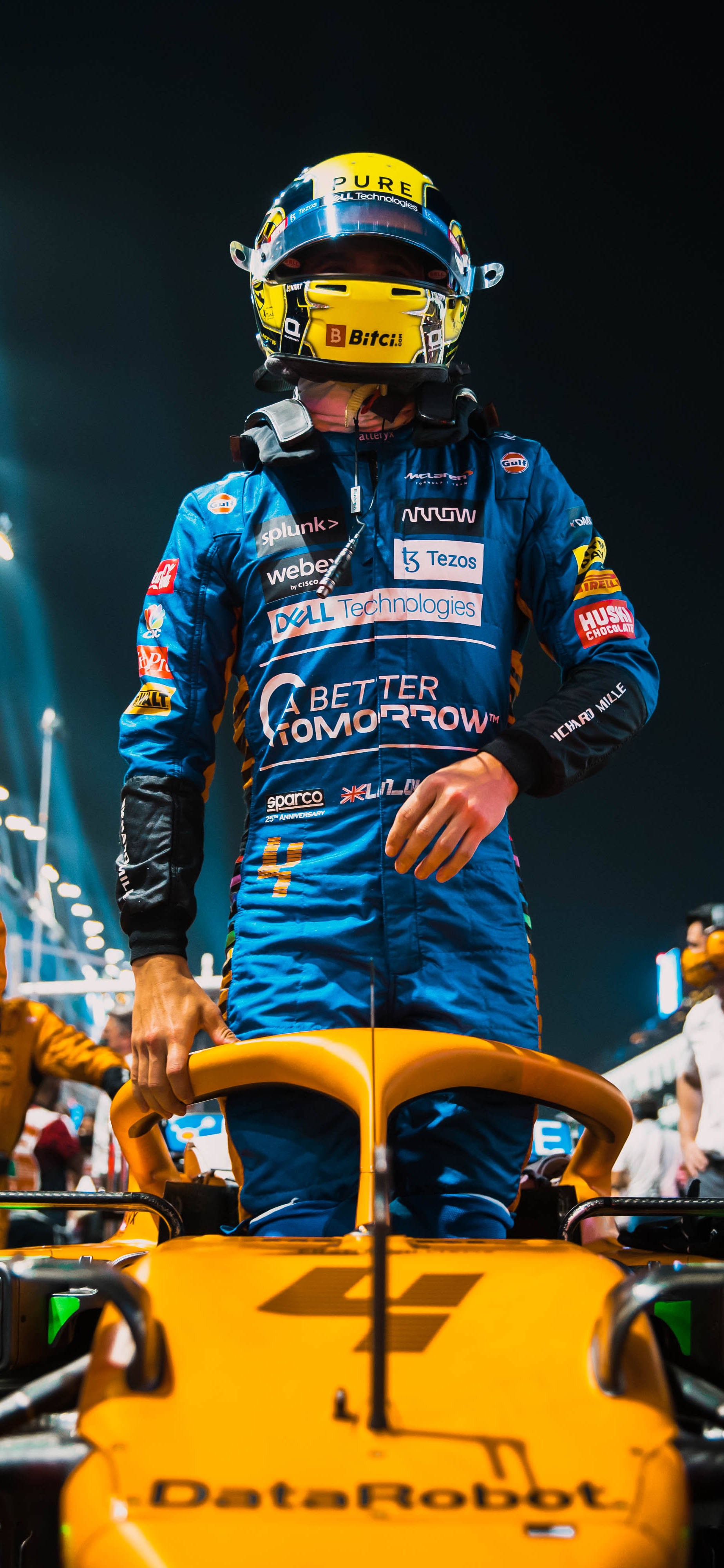 F1 Norris 2021 Saudi Arabian GP iPhone Picha ya Ukuta