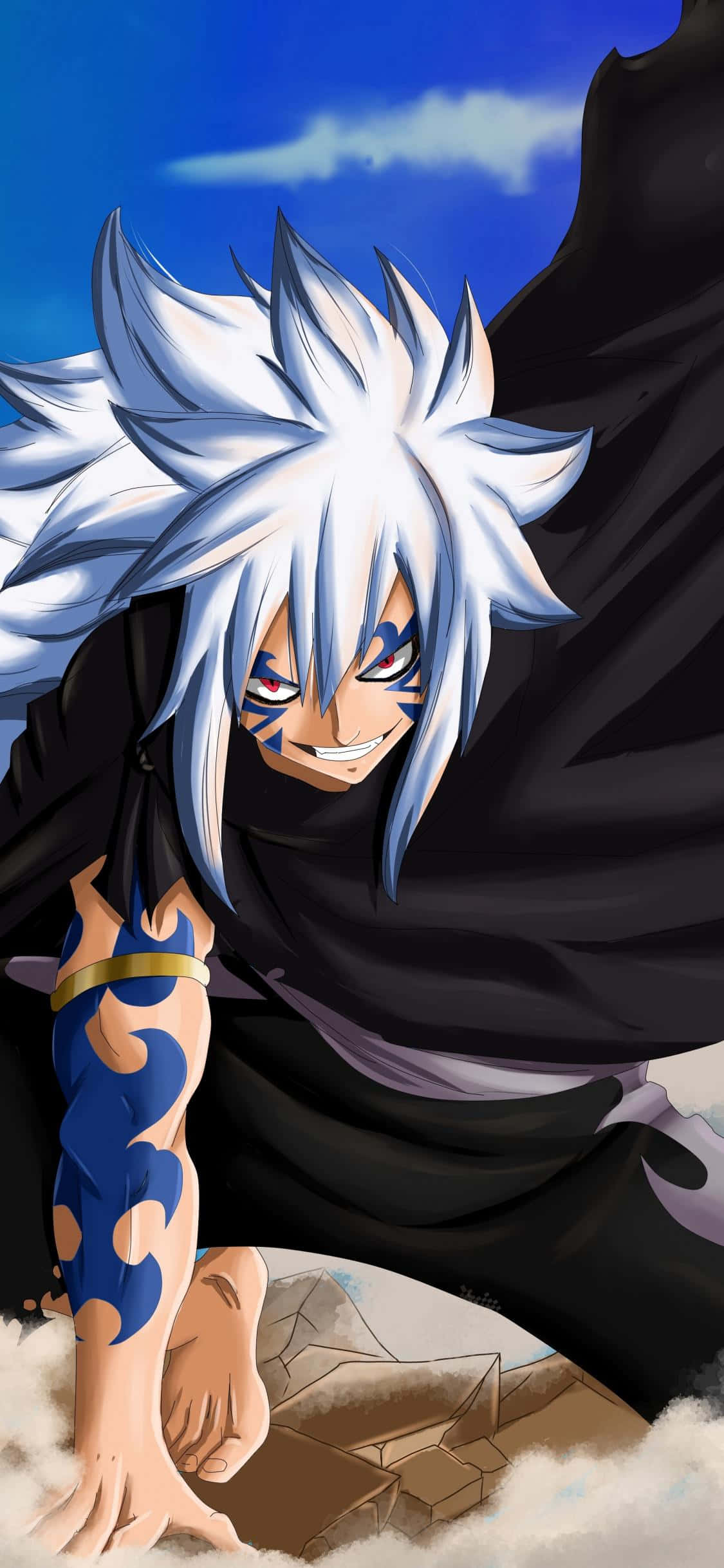 Fairy Tail iPhone Character Acnologia Smiling Picha ya Ukuta