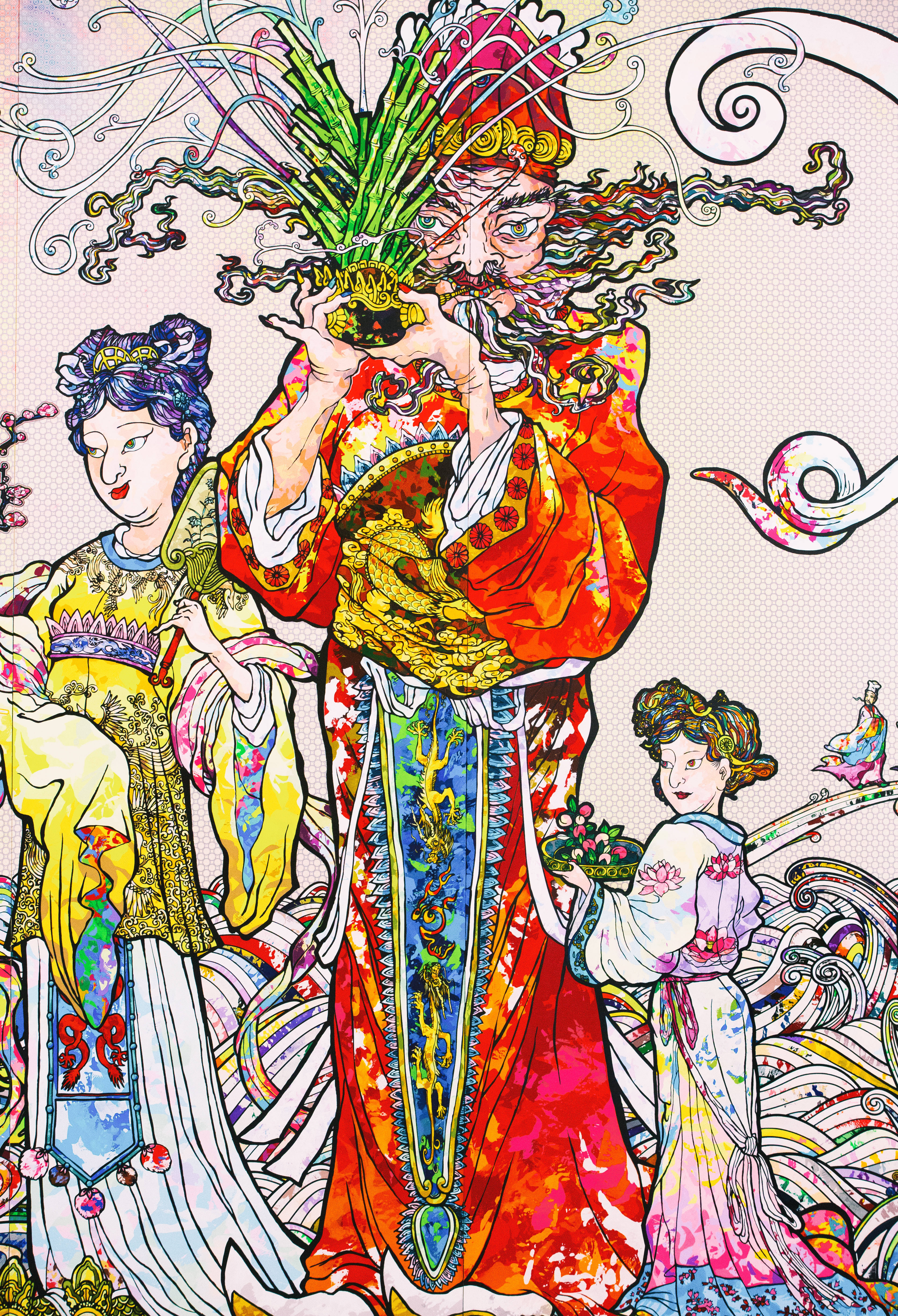 Familia ya Takashi Murakami 4K Picha ya Ukuta