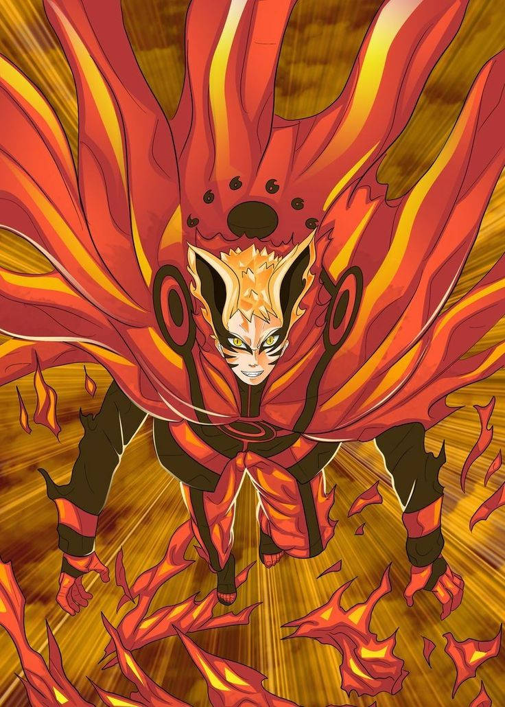 Fan Art ya Naruto Baryon Mode Picha ya Ukuta