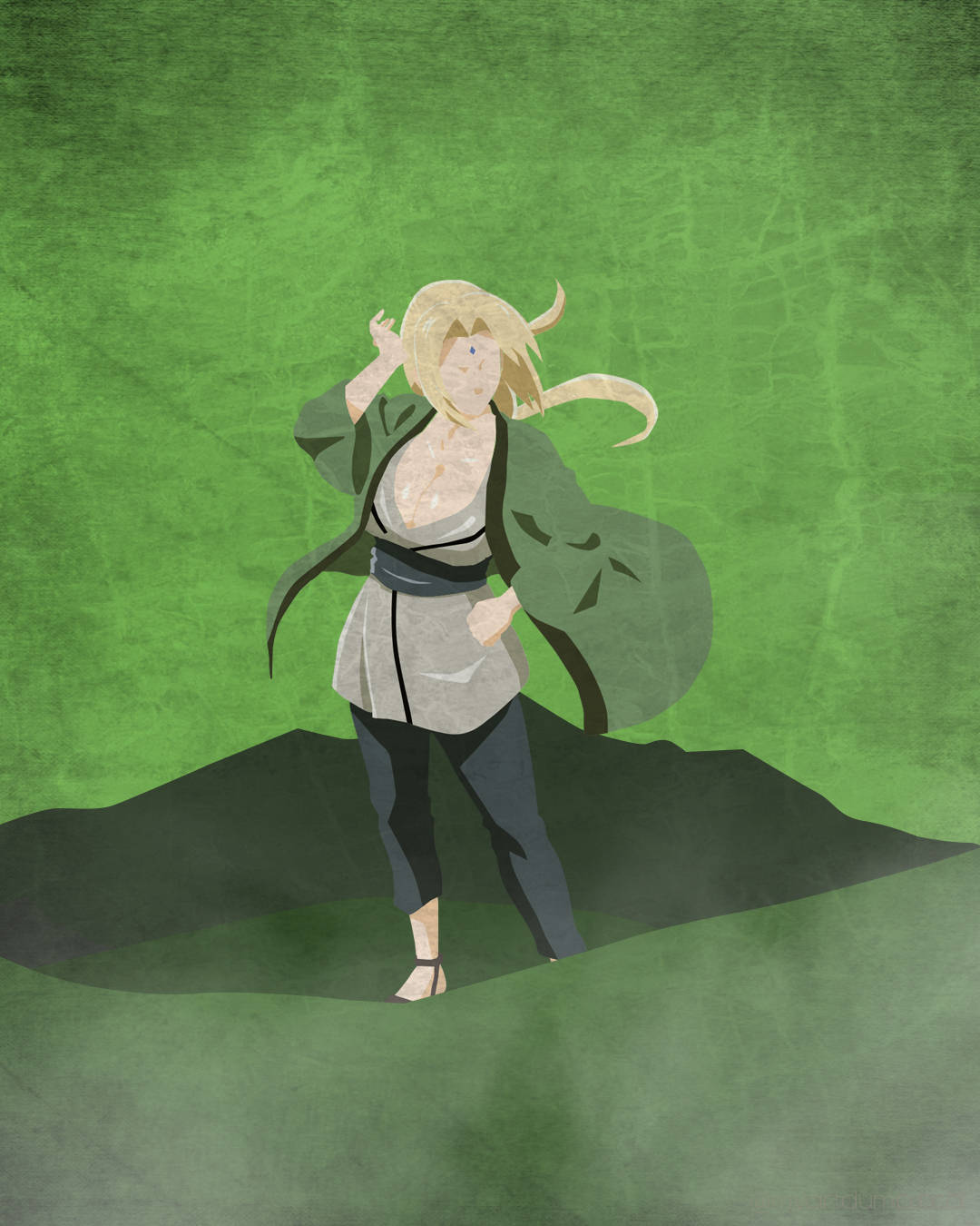 Fanart Rahisi ya Tsunade Picha ya Ukuta