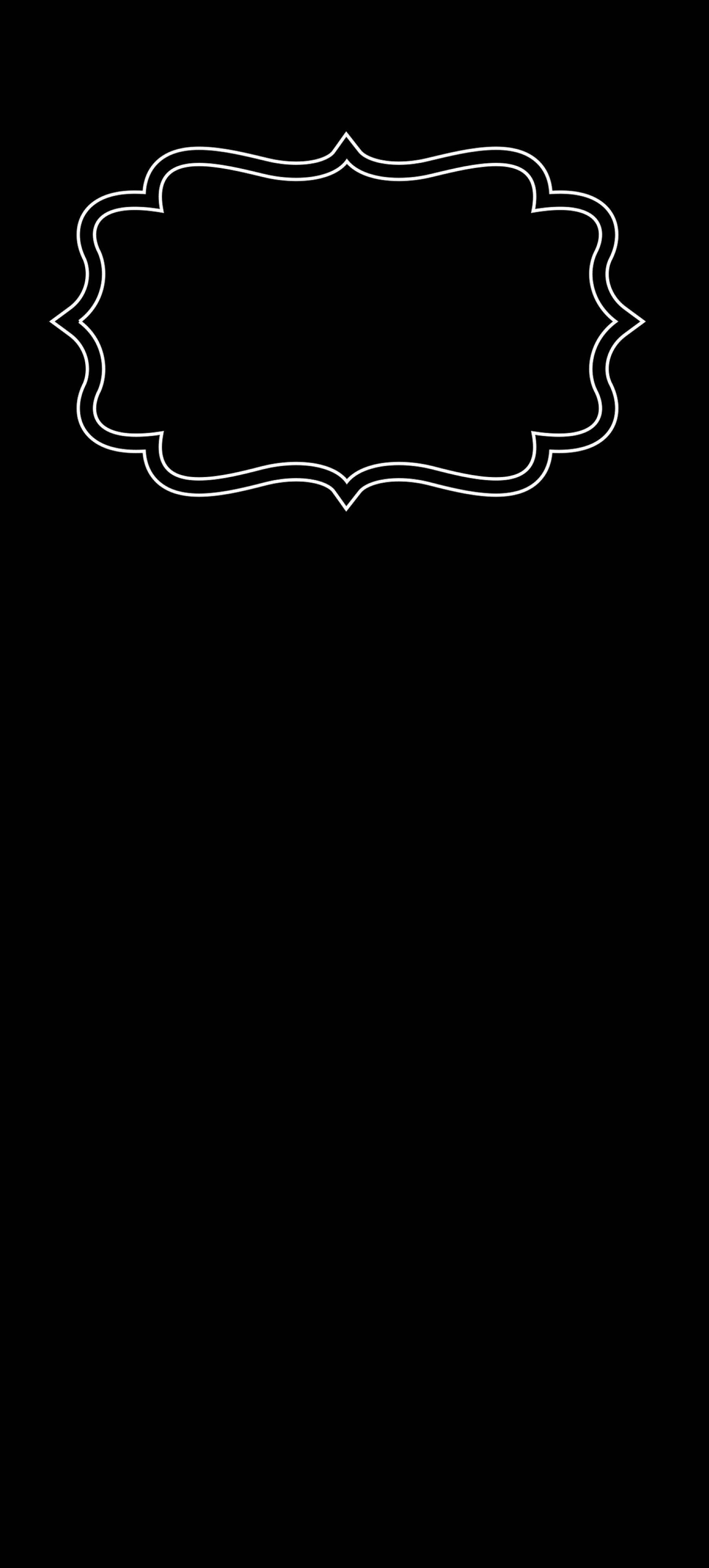 Fancy Frame Minimal Dark iPhone Picha ya Ukuta