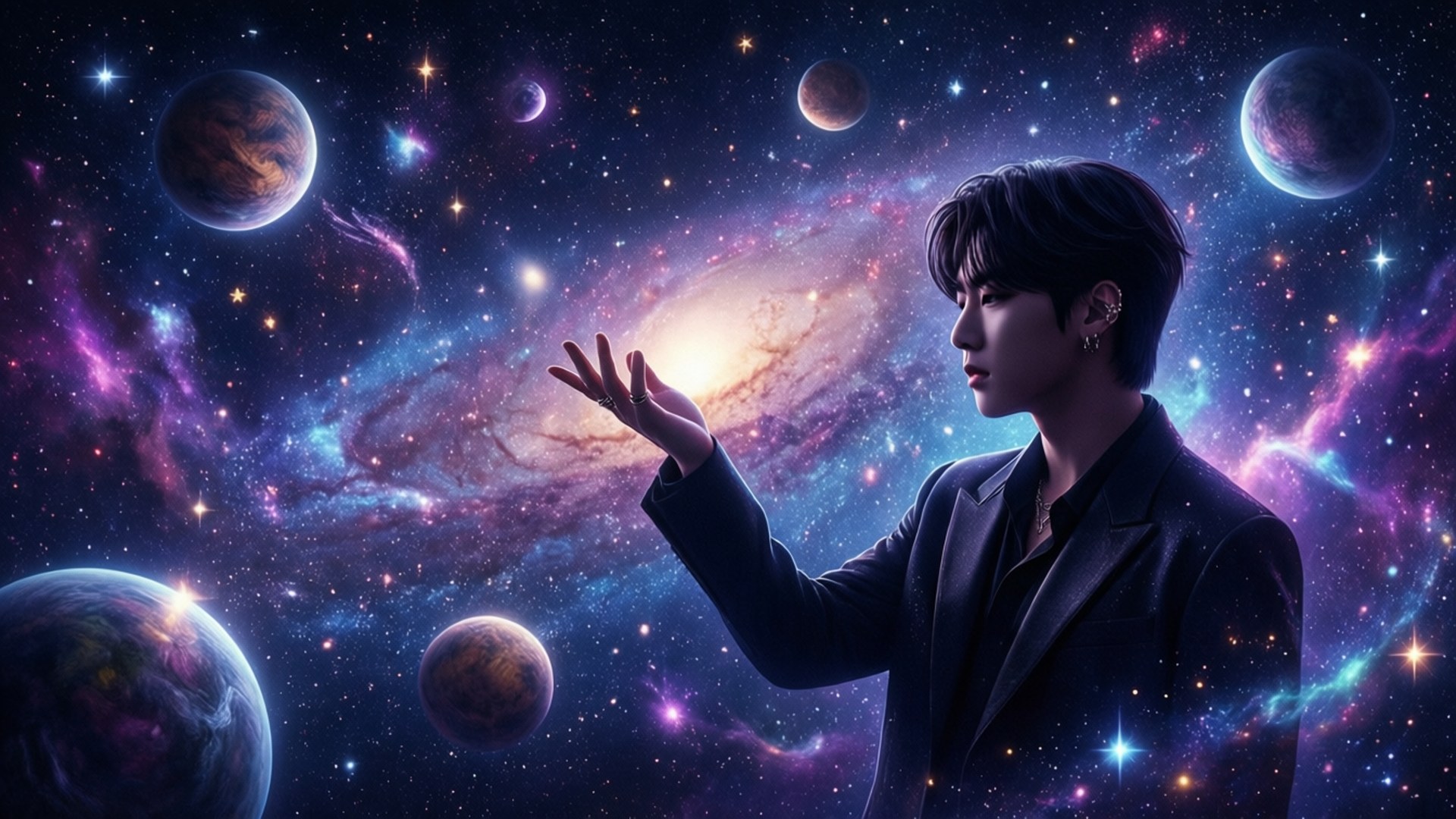 Fantasia ya Kpop Galaxy Picha ya Ukuta