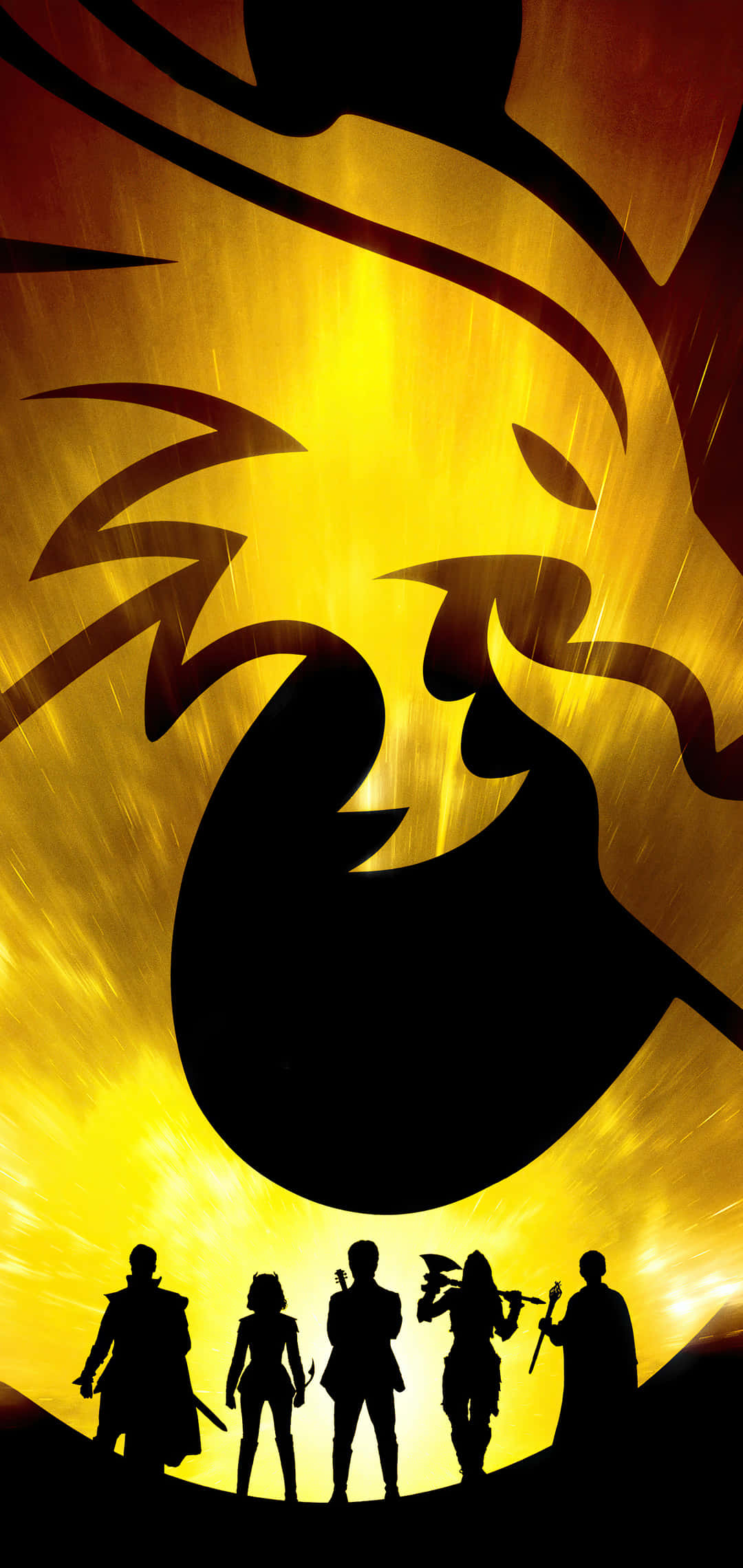 Fanya Utafutaji wa Dunia za Ajabu na Dungeon na Dragons Phone Picha ya Ukuta
