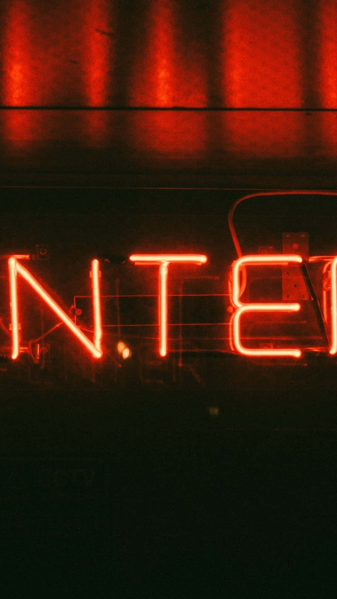 Fanya uwezo wa Neon Nyekundu Aesthetic Picha ya Ukuta