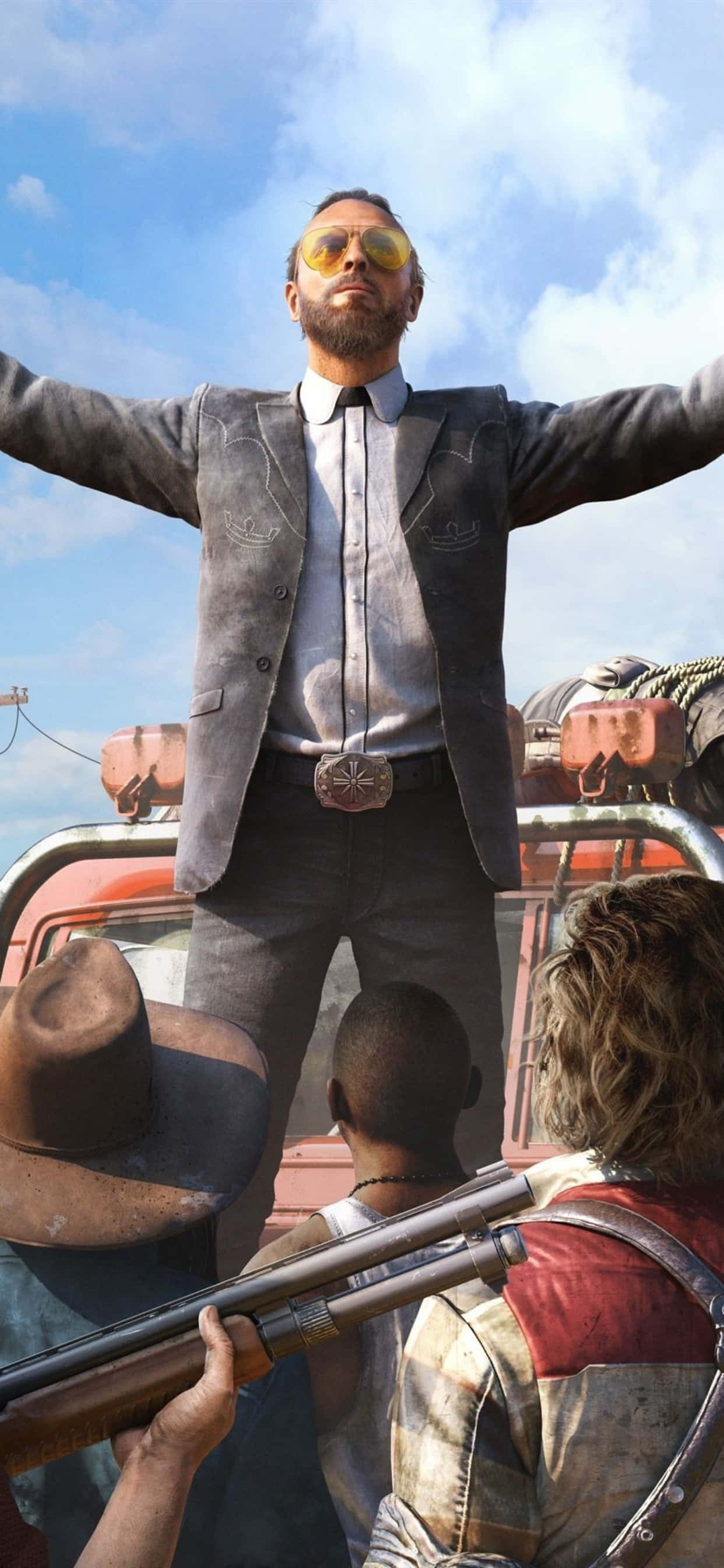 Far Cry 5 kwenye iPhone Xs Max Picha ya Ukuta