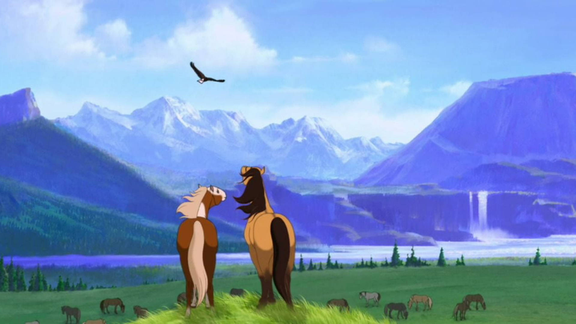 Farasi Kutoka Katika Sinema ya Spirit Stallion Of The Cimarron Picha ya Ukuta