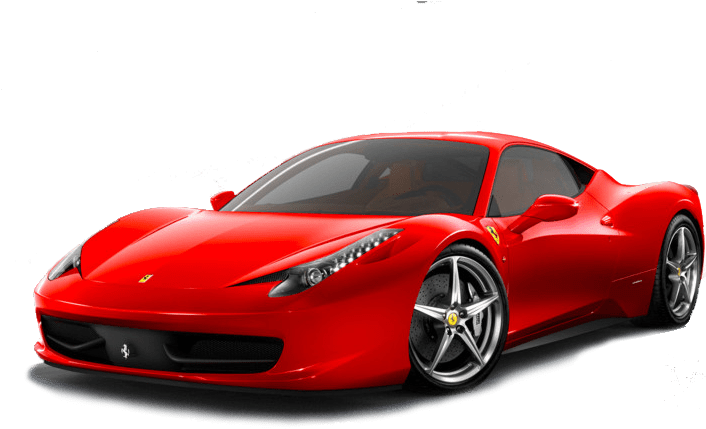 Ferrari 458 Italia Nyekundu Mtazamo wa Pembeni Picha ya Ukuta