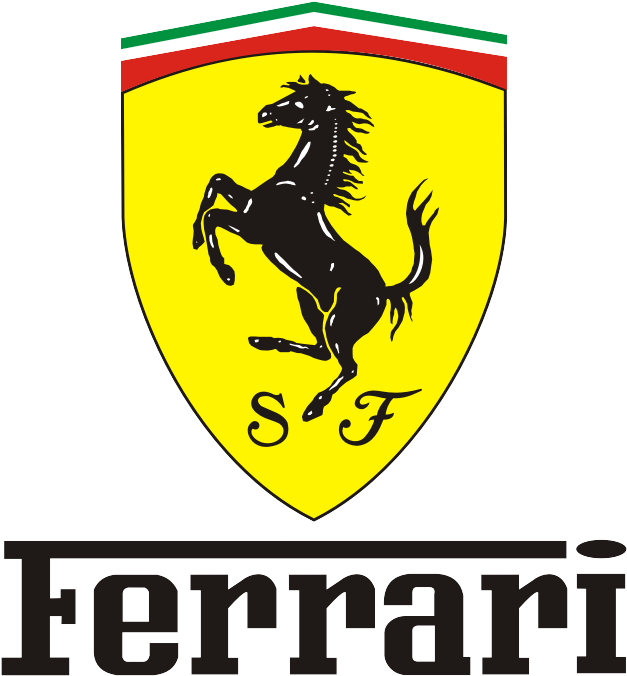 Ferrari Logo na Farasi Anayepiga Picha ya Ukuta