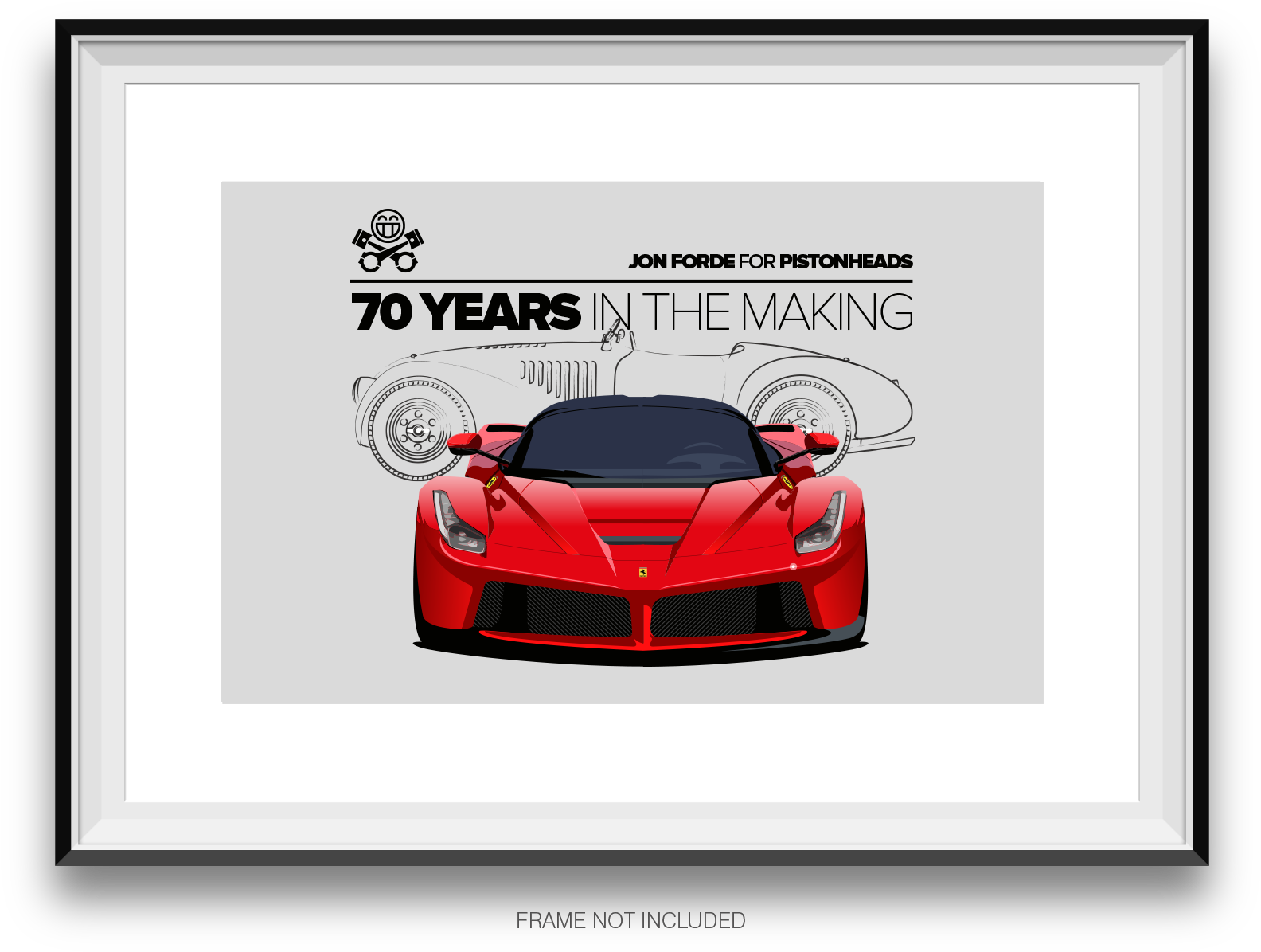 Ferrari Miaka 70 Katika Uundaji Sanaa Picha ya Ukuta