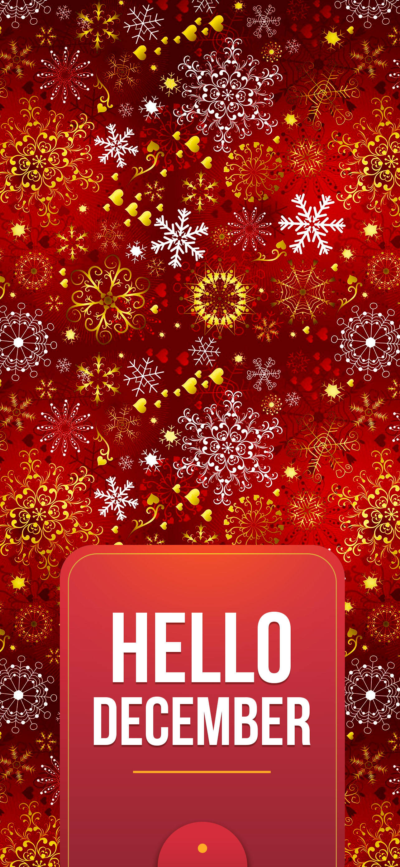 Festive Red December Picha ya Ukuta