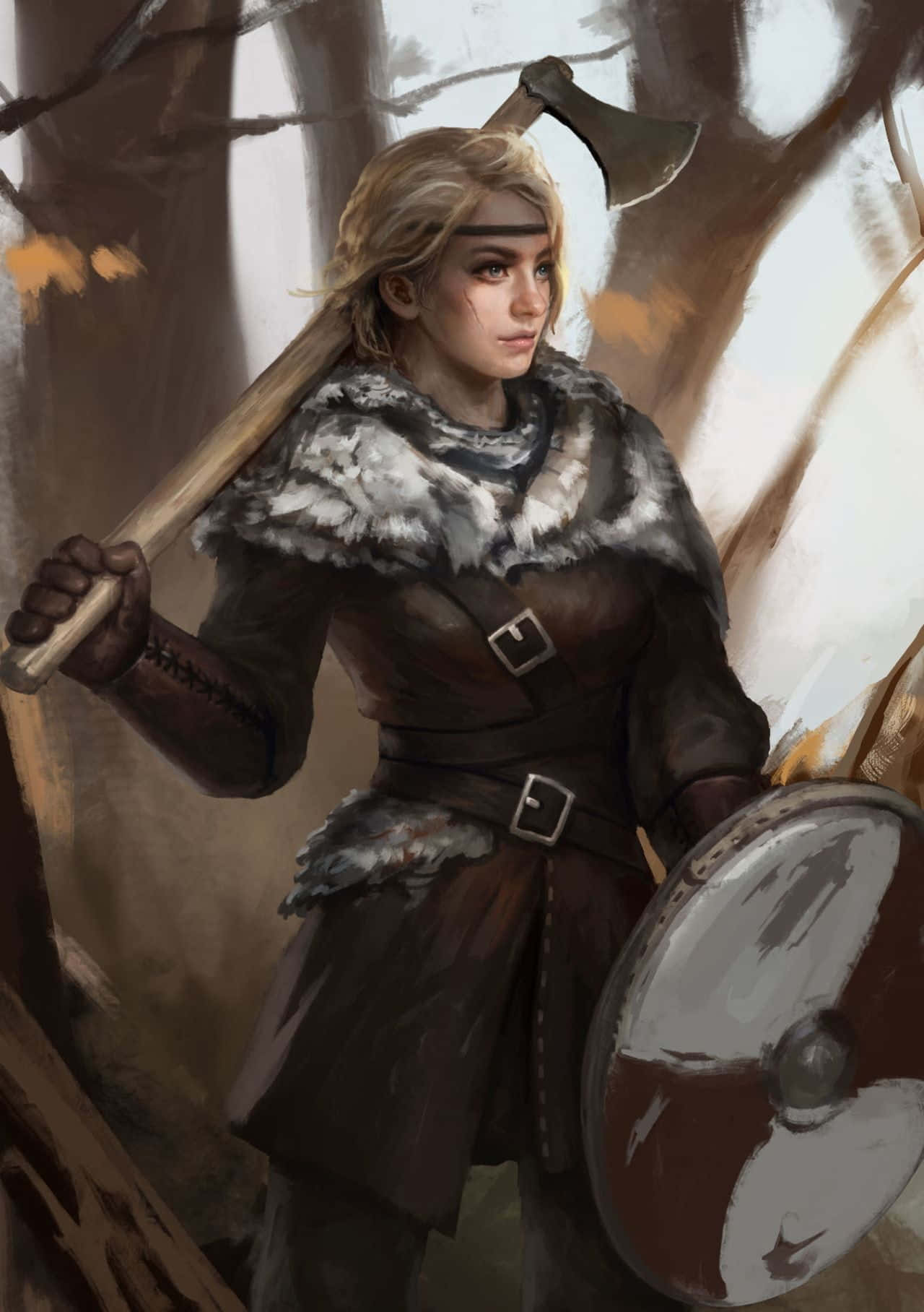 "Fierce Female Viking Warriors - Ready to Bravery Anything" Picha ya Ukuta