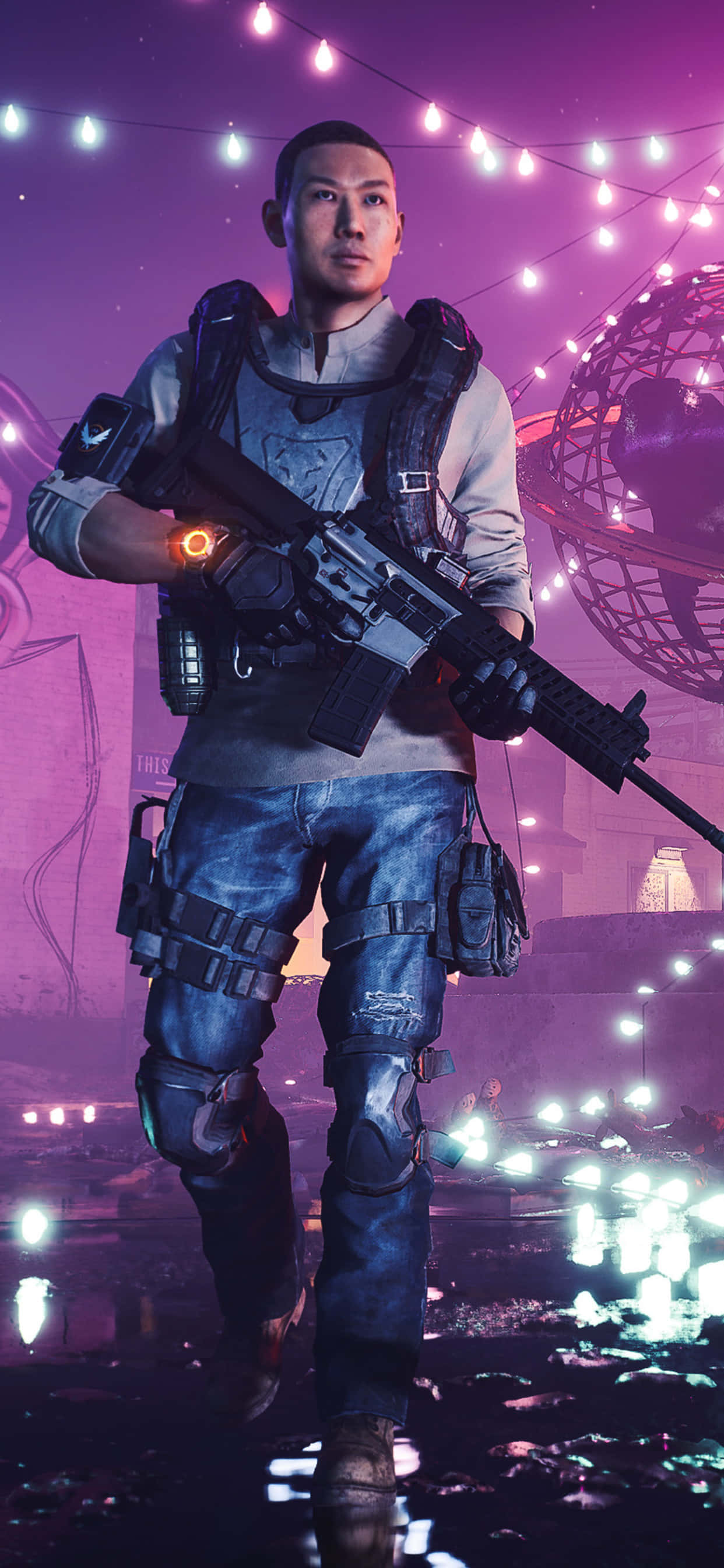 Fight the Unknown with this iPhone Xs Max The Division edition. Picha ya Ukuta