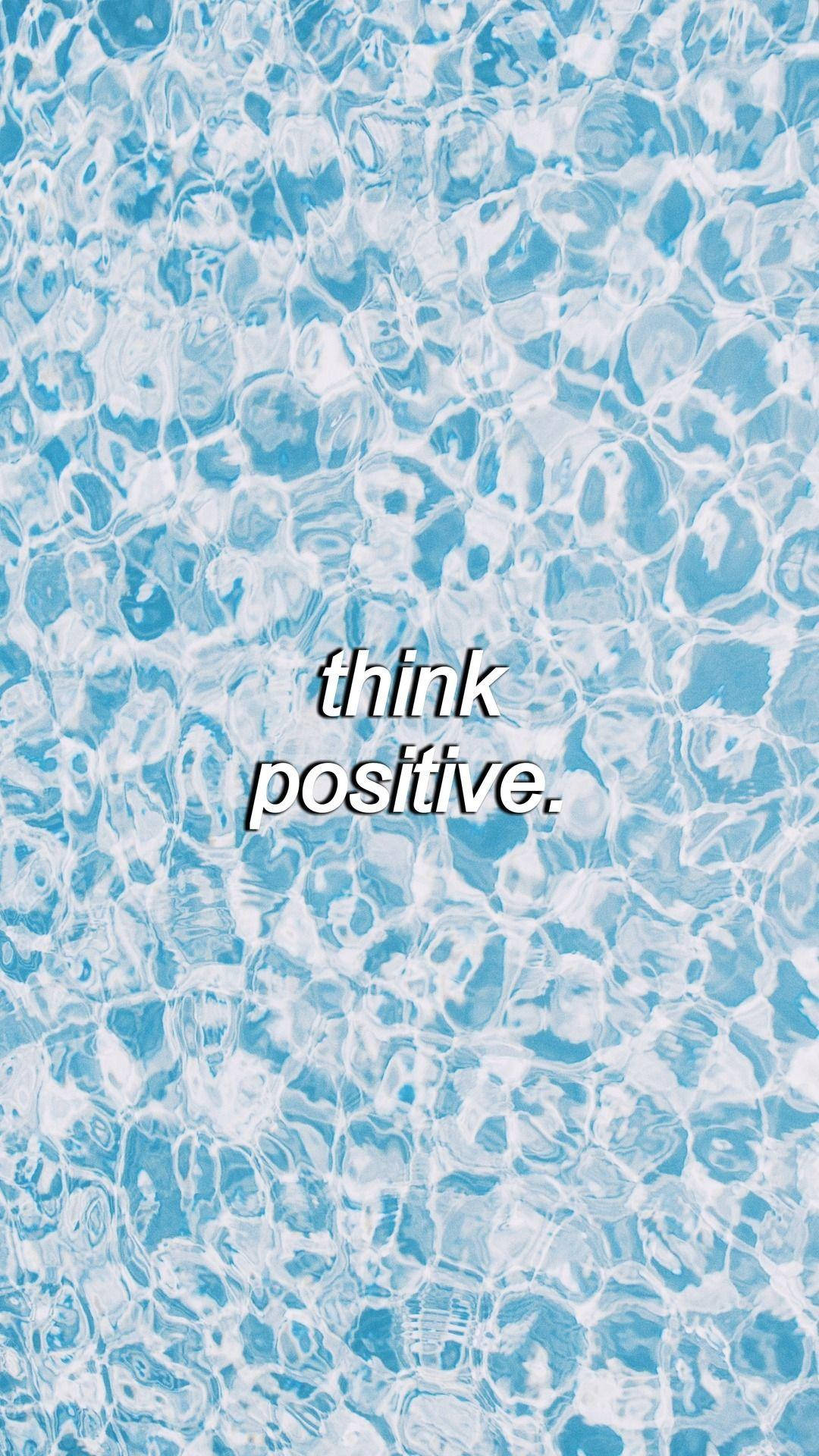 Fikiri Chanya Aesthetic Bluu Sare Picha ya Ukuta