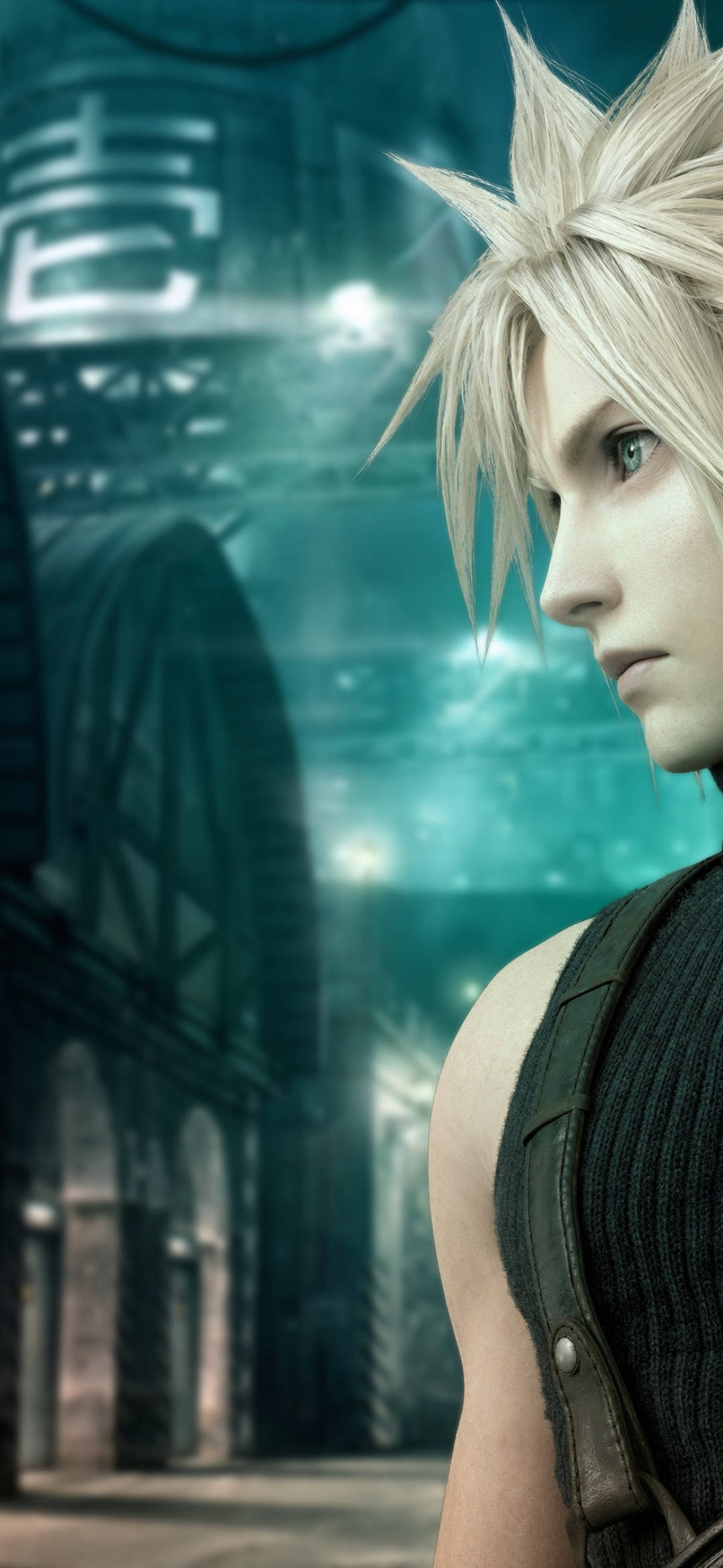 Final Fantasy 7 Cloud Side Profile Picha ya Ukuta