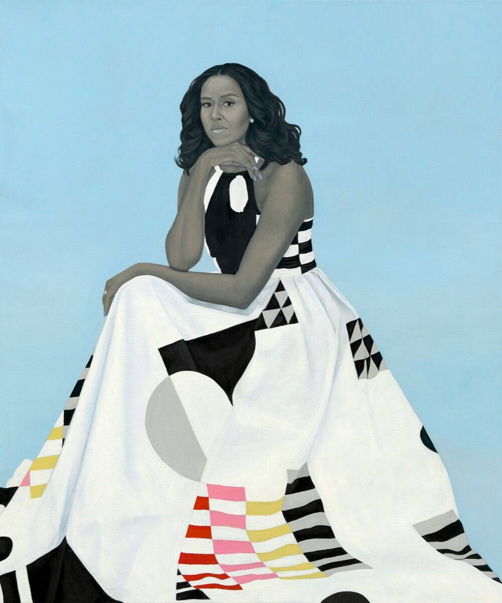 First Lady Michelle Obama Painting Picha ya Ukuta