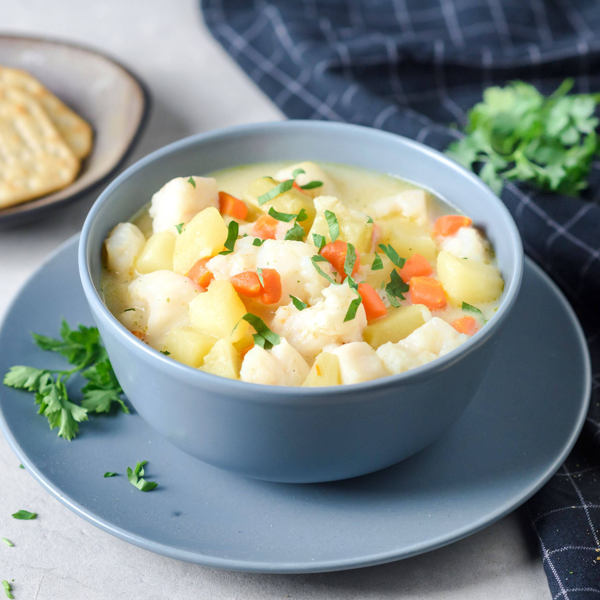 Fish Potato Chowder Picha ya Ukuta
