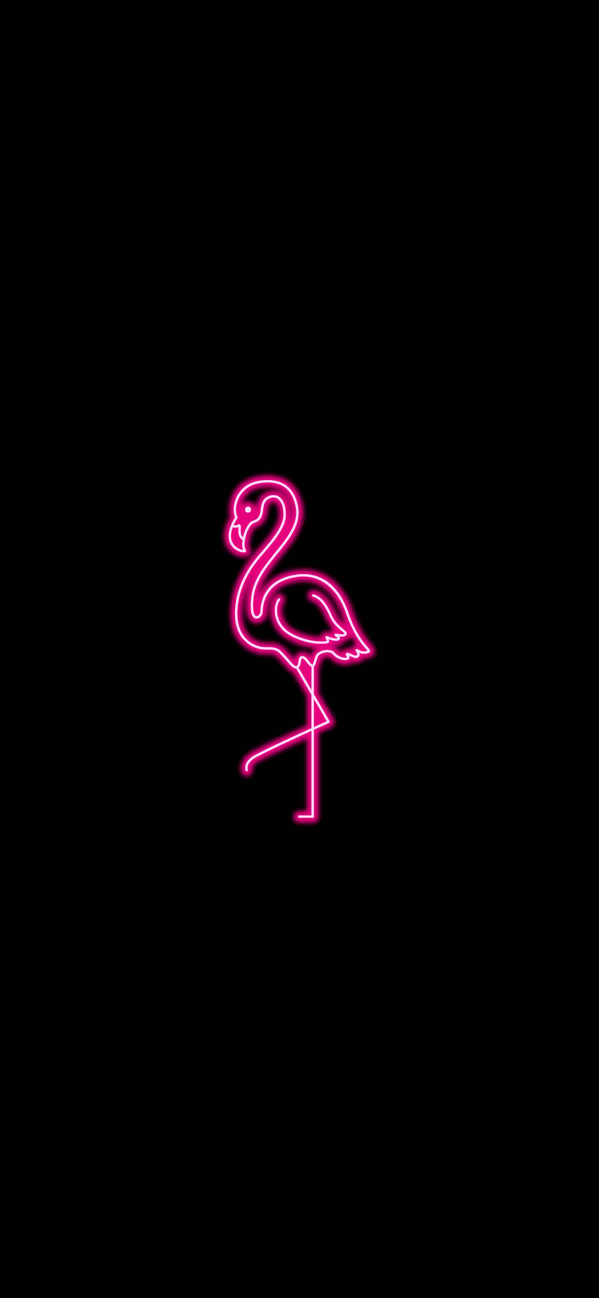Flamingo Aesthetic Pinki Neon Picha ya Ukuta