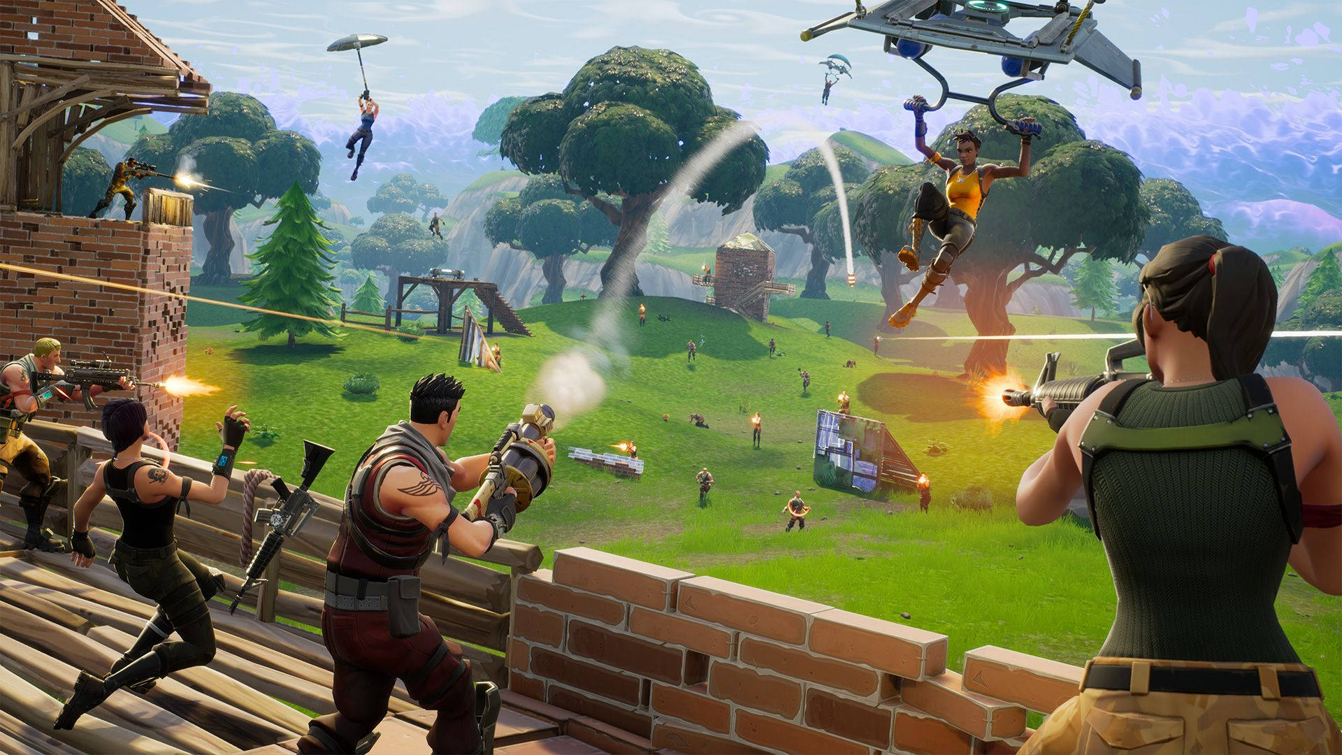 Fortnite 50v50 Hali ya Muda Maalum HD Picha ya Ukuta