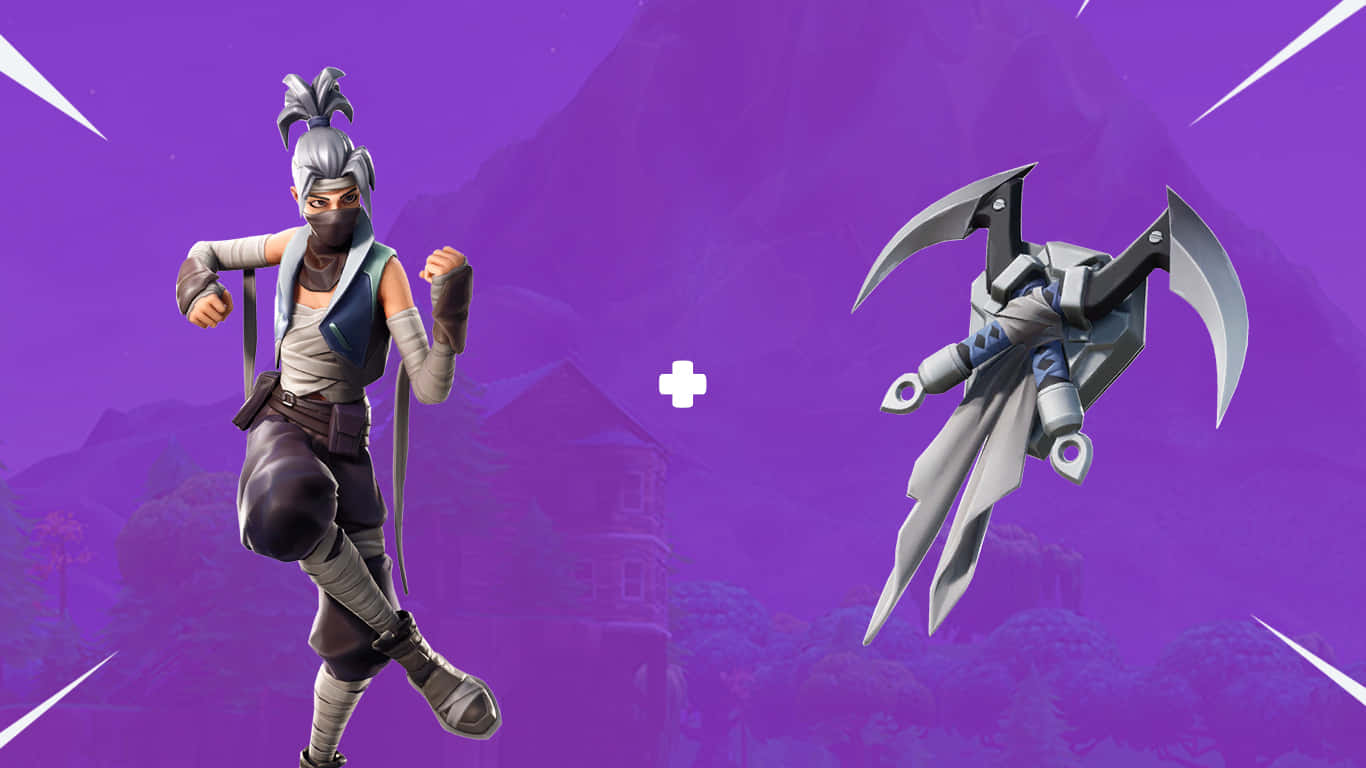 Fortnite Kuno Katika Rangi ya Zambarau Picha ya Ukuta