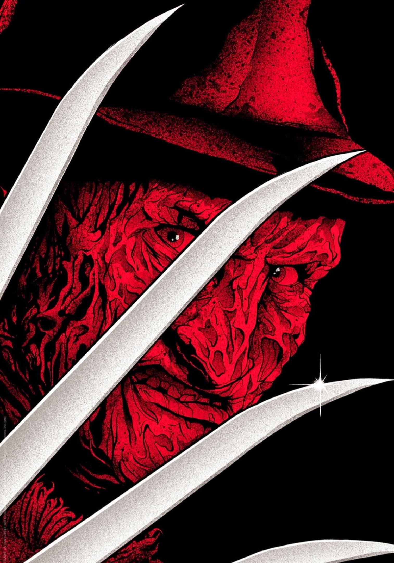 Freddy Krueger Sharp Blades Picha ya Ukuta