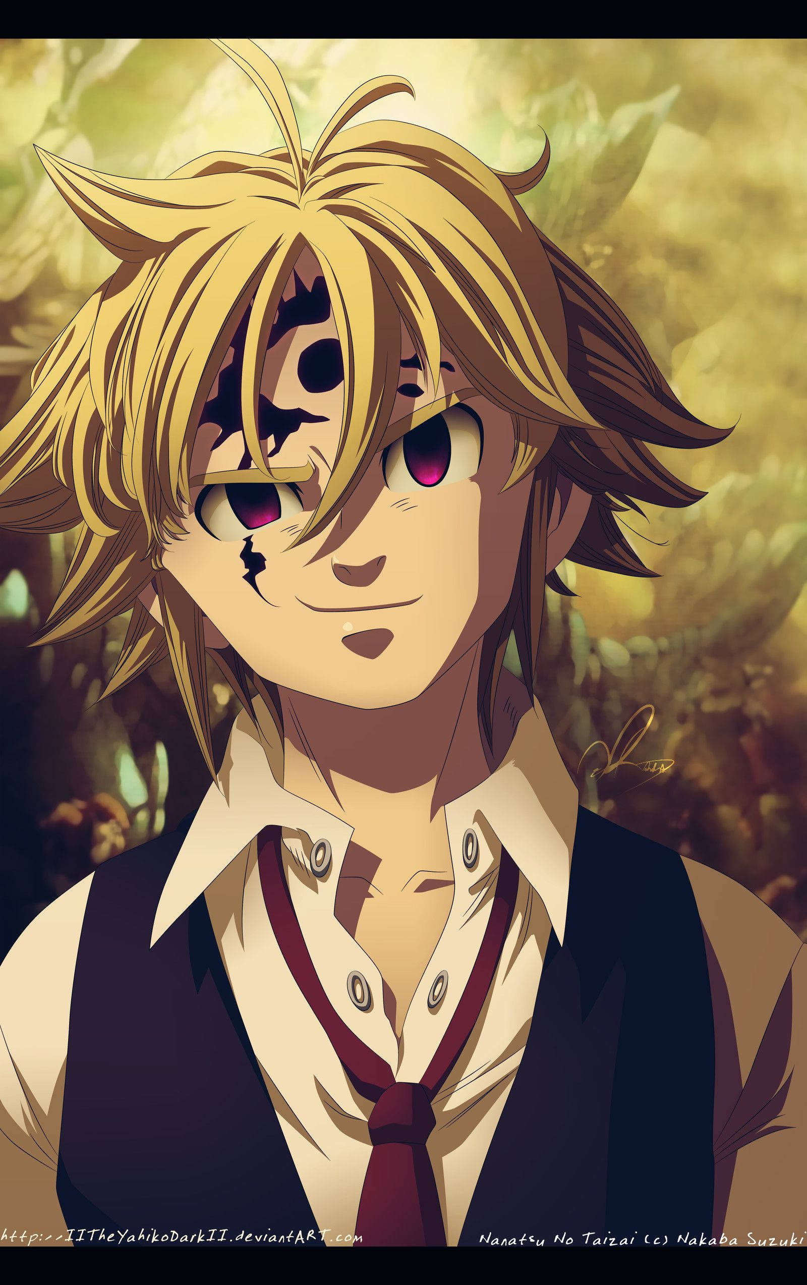 From the anime “The Seven Deadly Sins”, Meliodas is ready for battle with his classic style. Picha ya Ukuta