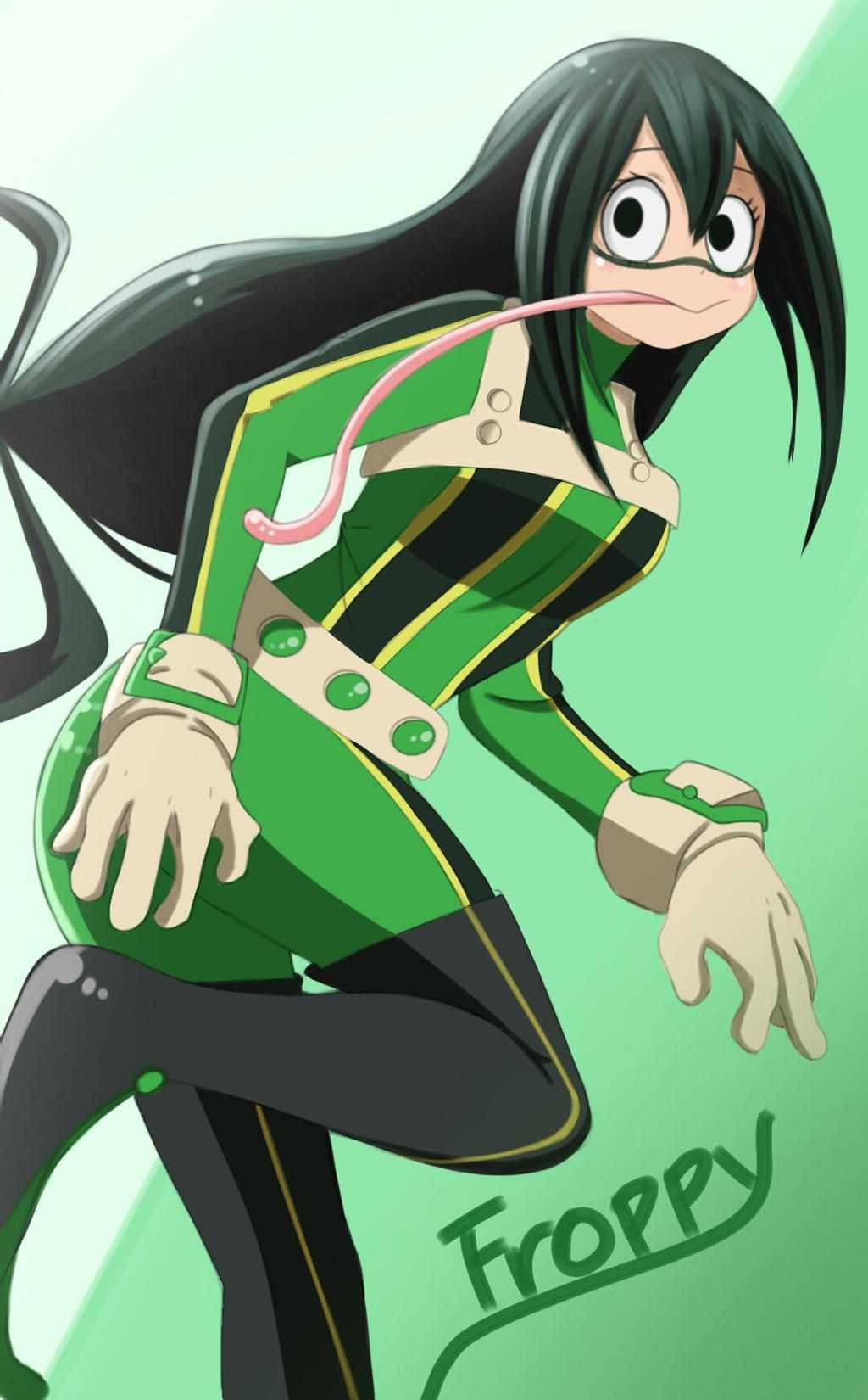 Froppy Hero Kutoka MHA Picha ya Ukuta
