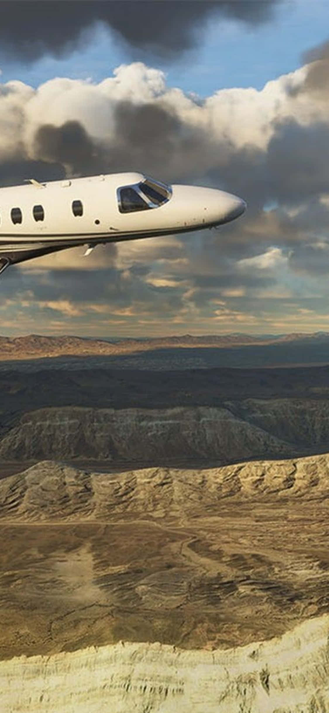 Piga juu na Microsoft Flight Simulator kwenye iPhone XS! Picha ya Ukuta