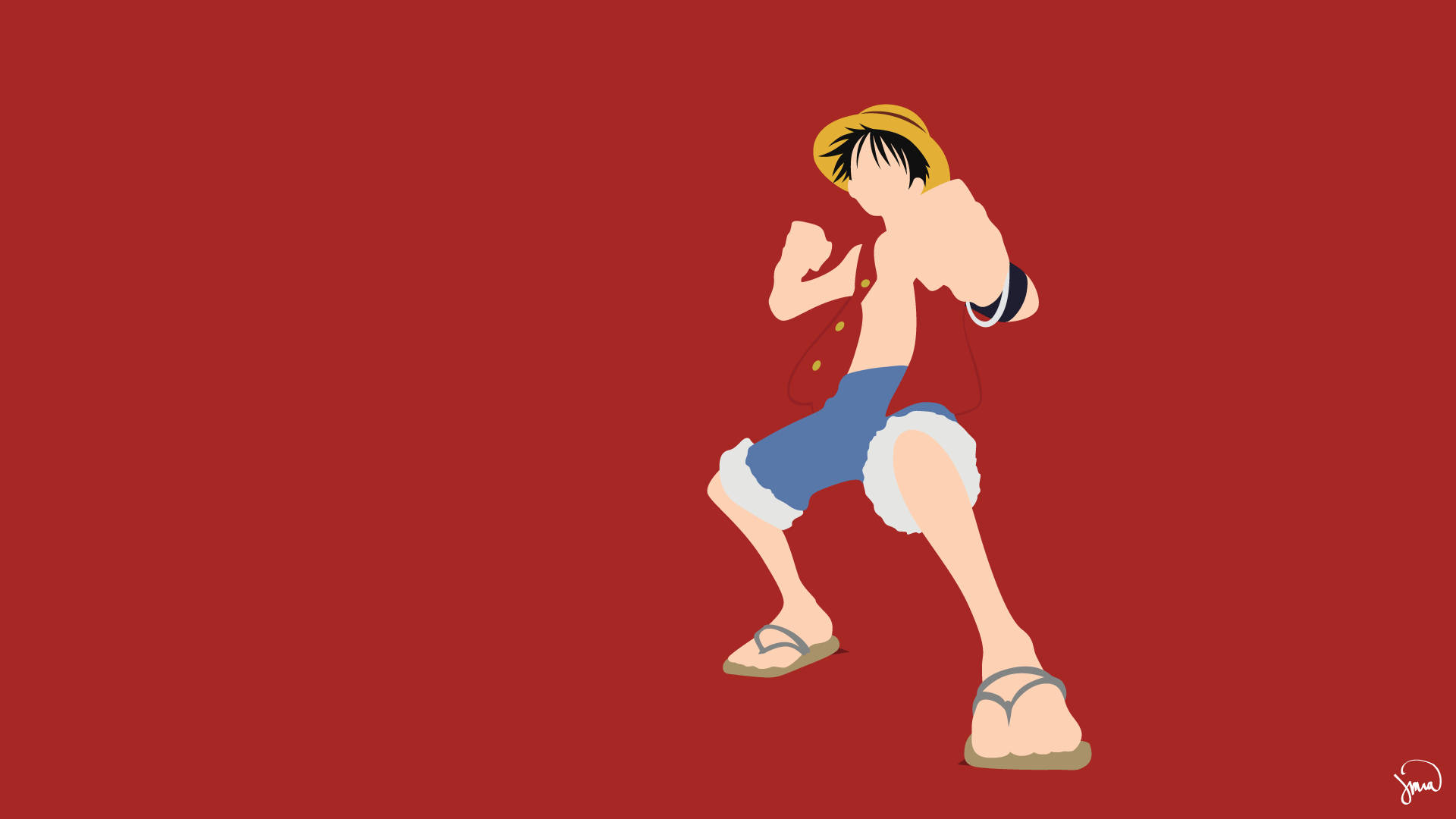 Fuata Kikosi cha Straw Hat na Mfalme wa Maharamia Asiye na Shibe - Monkey D. Luffy! Picha ya Ukuta
