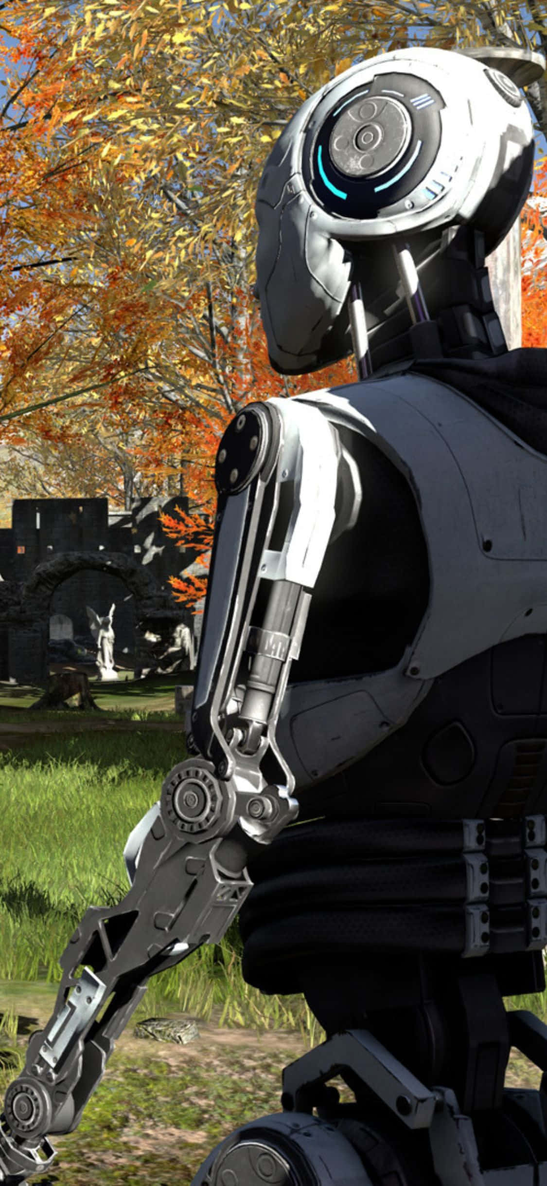 "Kusoma The Talos Principle kwenye iPhone X" Picha ya Ukuta