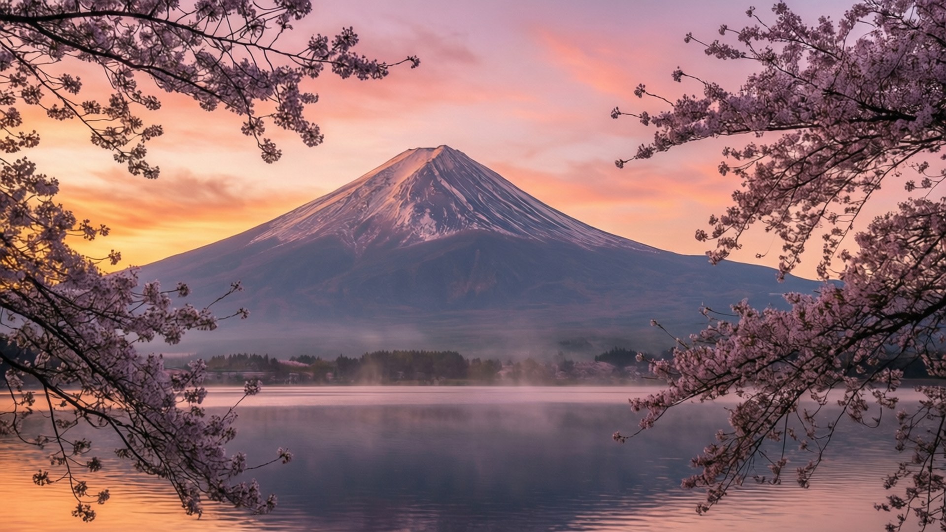 Fuji Subuhi ya Serehe Picha ya Ukuta
