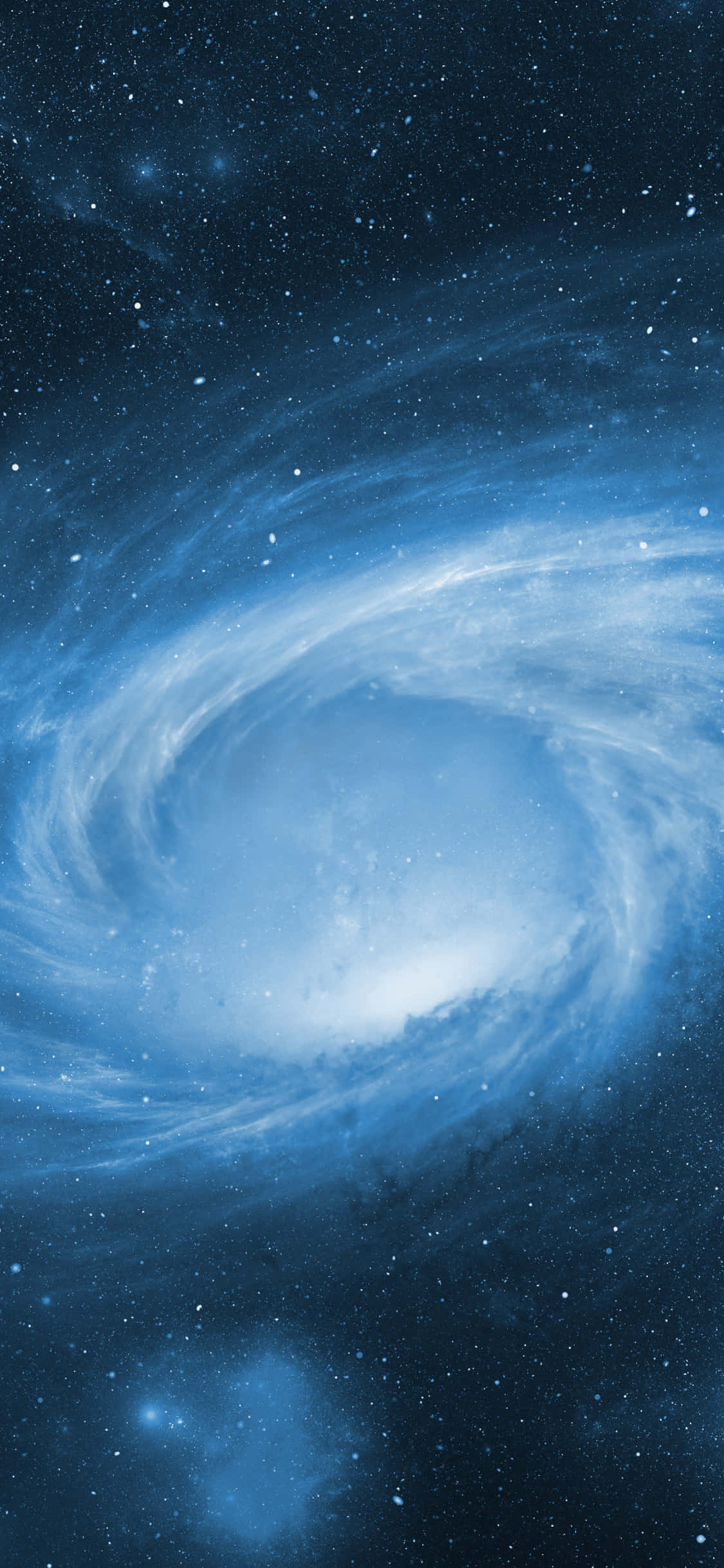 Fungua uzuri wa asili na Blue Galaxy iPhone Picha ya Ukuta
