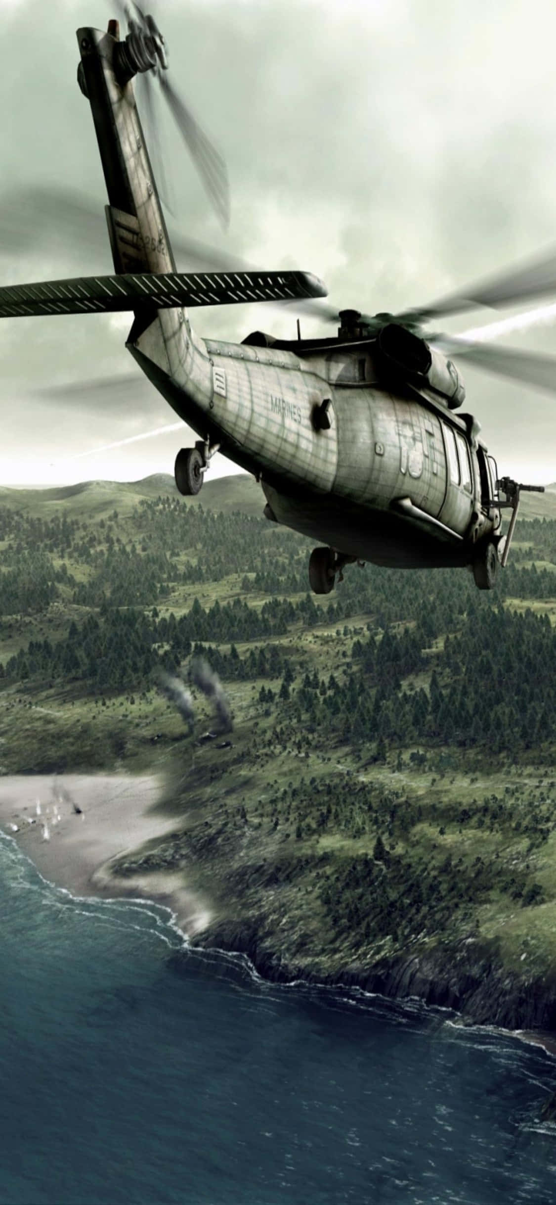 Furaha juu na Helikopta ya iPhone Xs Picha ya Ukuta
