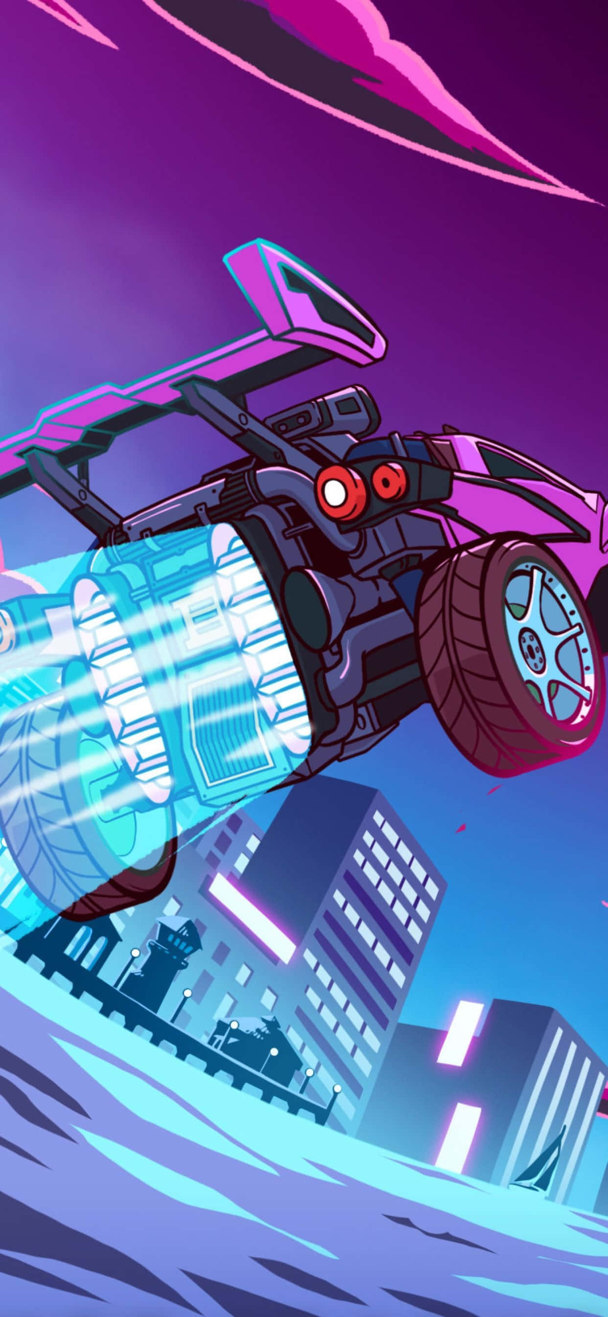 Furaha Juu na iPhone Xs Max na Rocket League Picha ya Ukuta