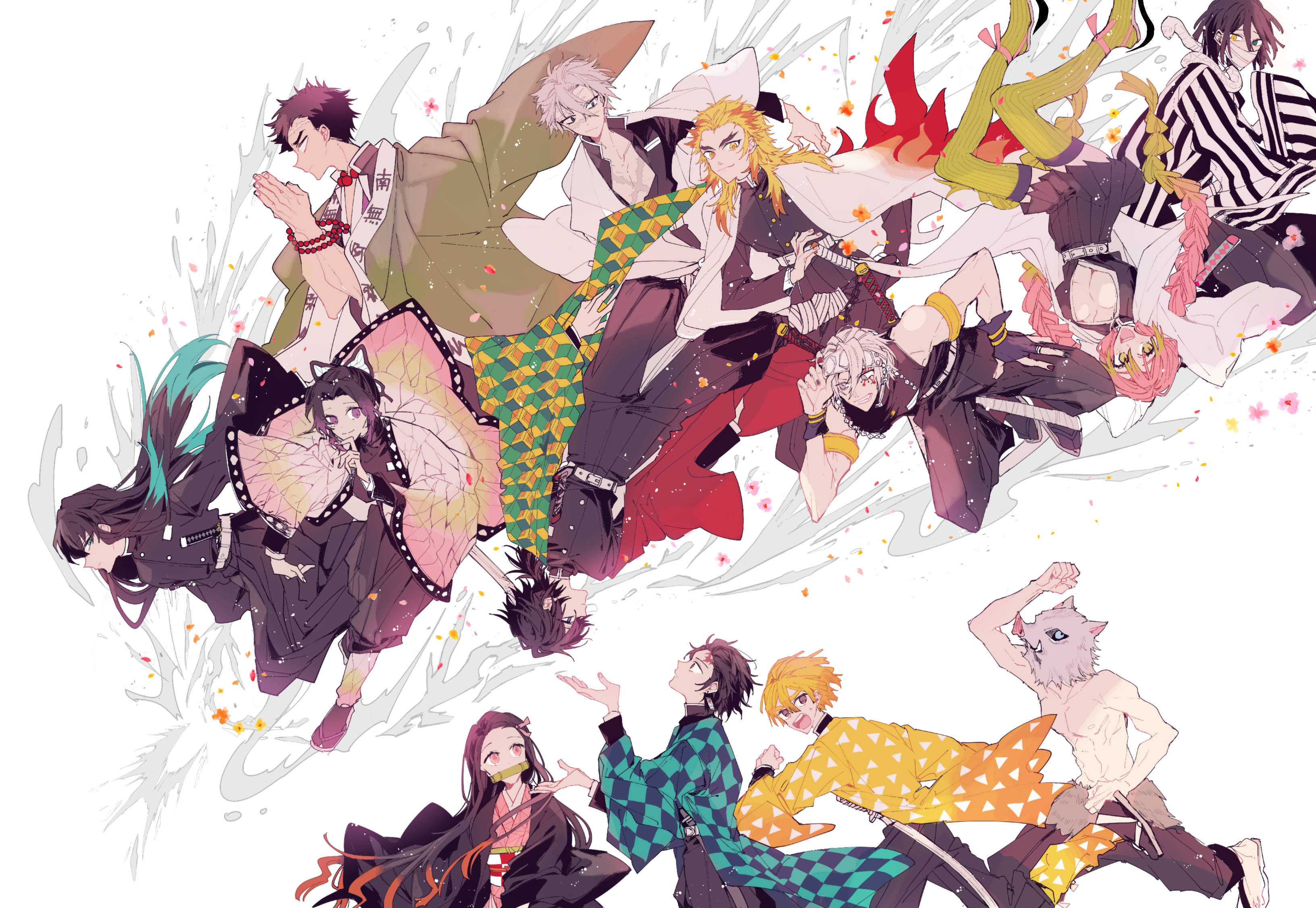 Furaha ya Demon Slayer 4K Picha ya Ukuta