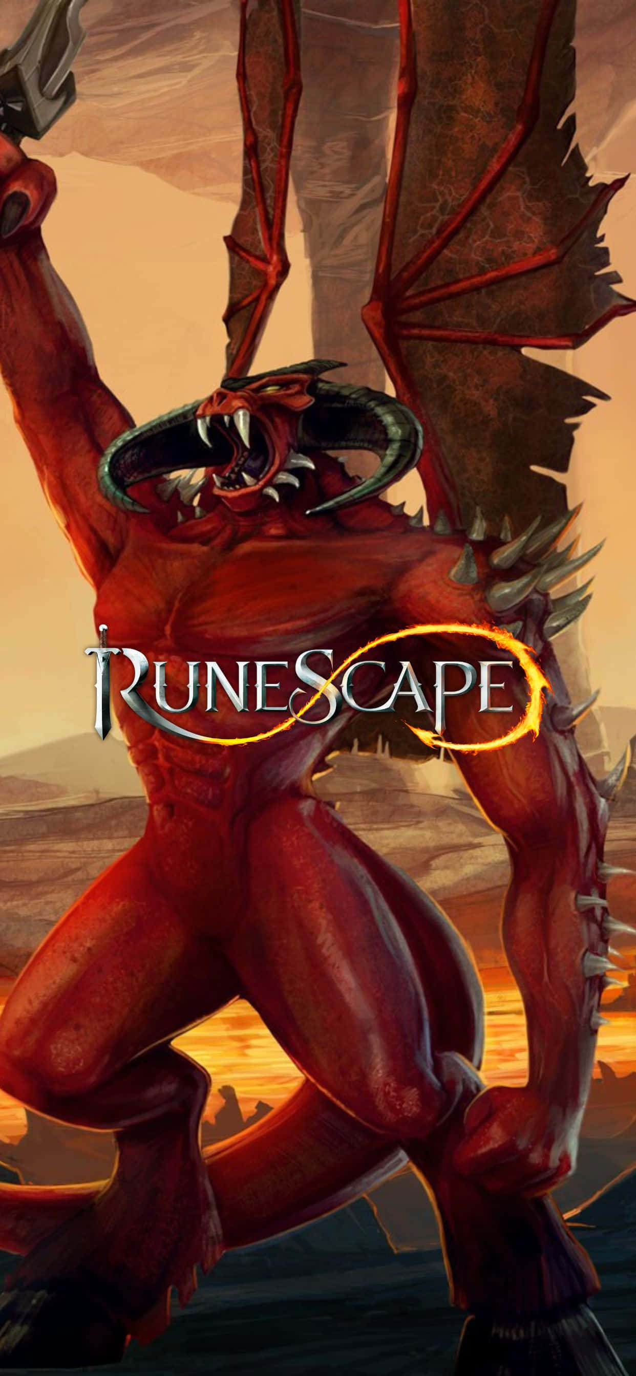 Furahia dunia ya Runescape kwenye iPhone Xs Max yako Picha ya Ukuta