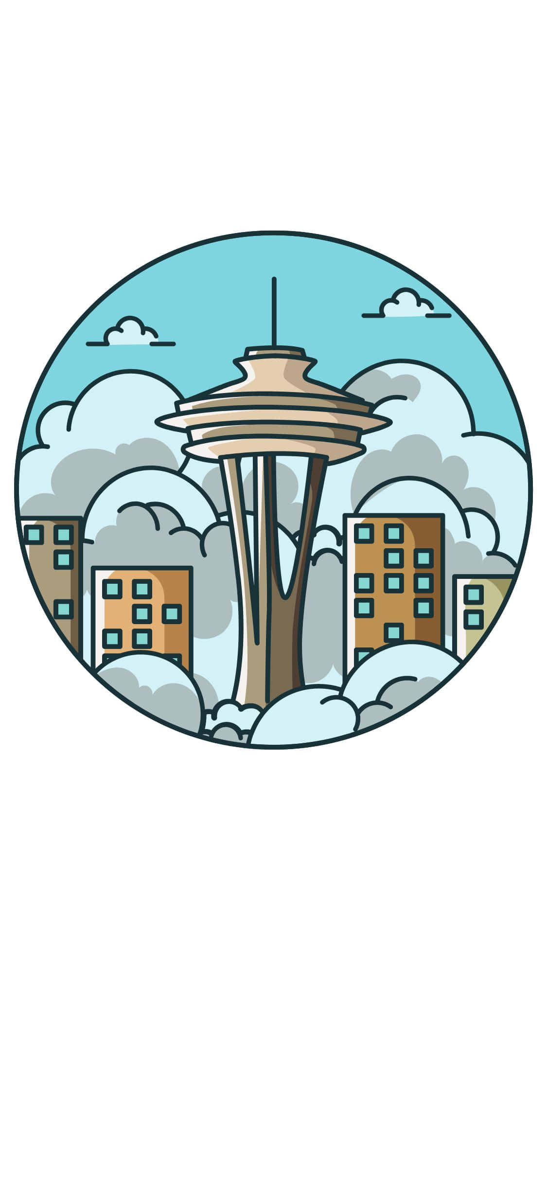Furahia jamali ya Seattle wakati unatumia iPhone X. Picha ya Ukuta