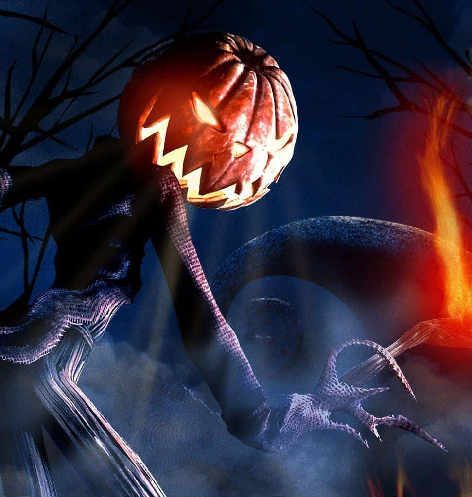 Furahia maajabu ya kutisha ya Halloween Town Picha ya Ukuta