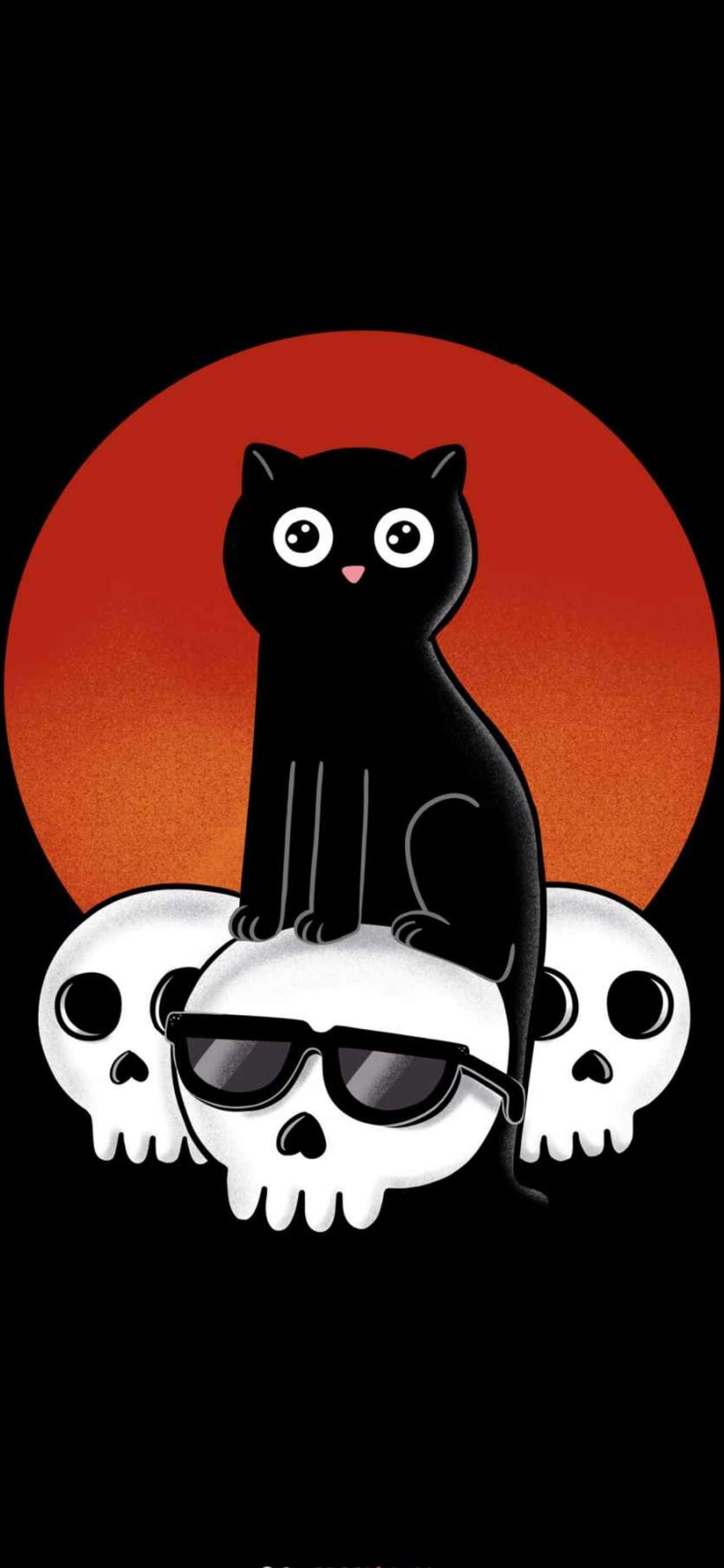 Furahia mazingira ya baridi ya Halloween na picha hii ya ajabu ya iPhone Picha ya Ukuta