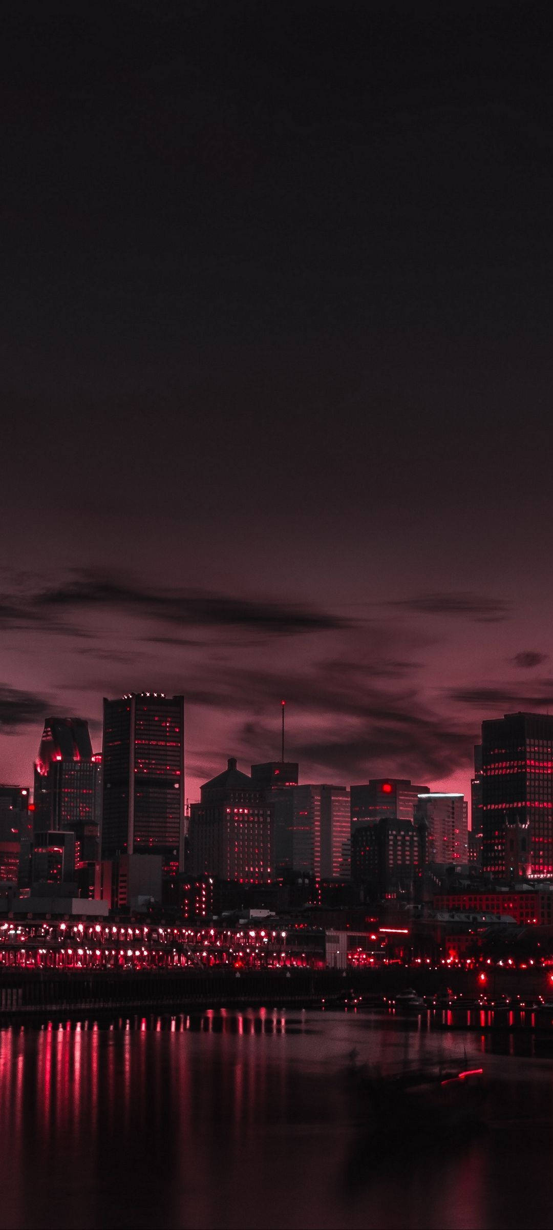 Furahia mwanga wa neon wa Night City Picha ya Ukuta