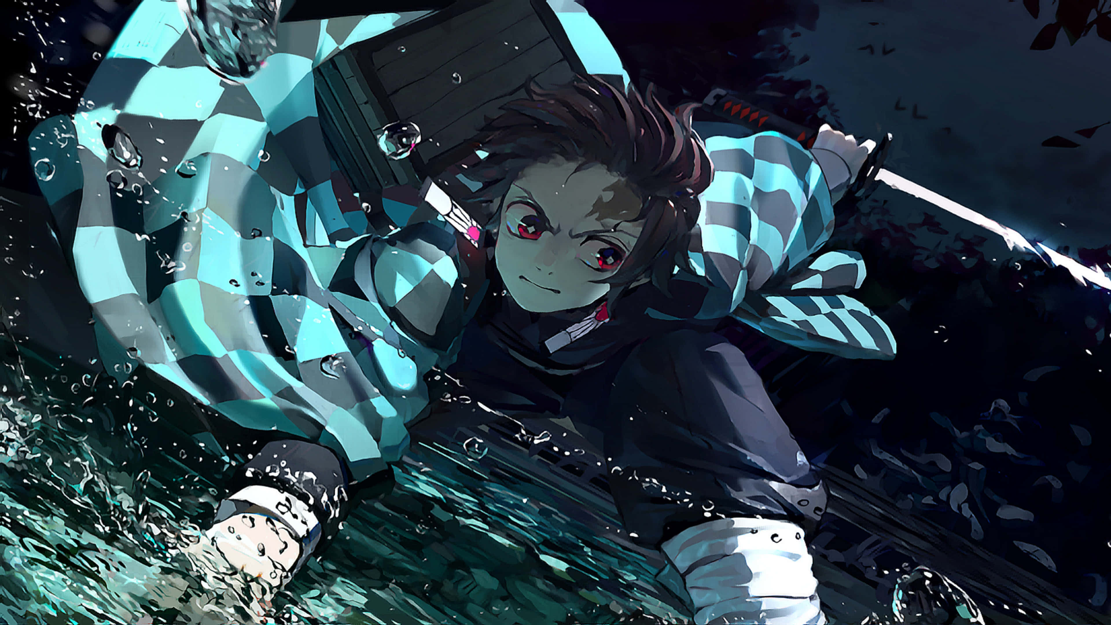 Furahia ulimwengu wa kusisimua wa Demon Slayer 4K Picha ya Ukuta