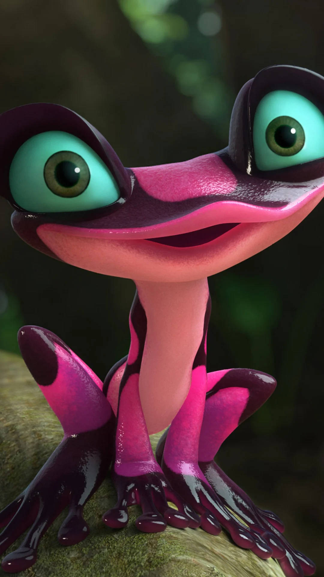 Gabi Frog Kawaii Pink Picha ya Ukuta