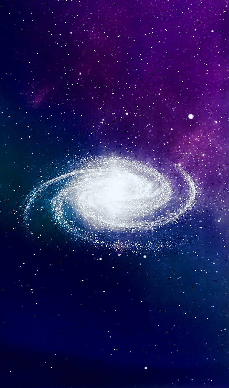 Galaksi Spiral Nyeupe Moja kwa Moja Picha ya Ukuta