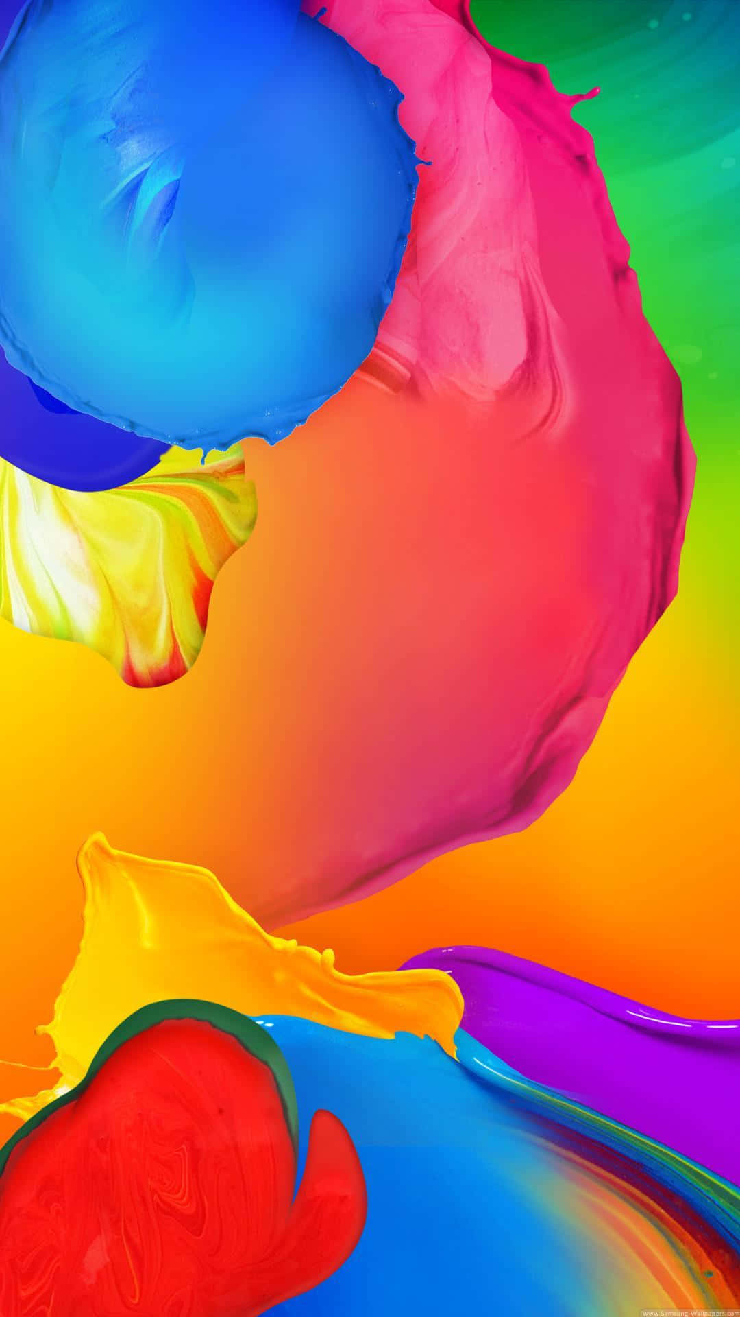 Galaxy S5 Mchafu wa Rangi wa Abstract Picha ya Ukuta