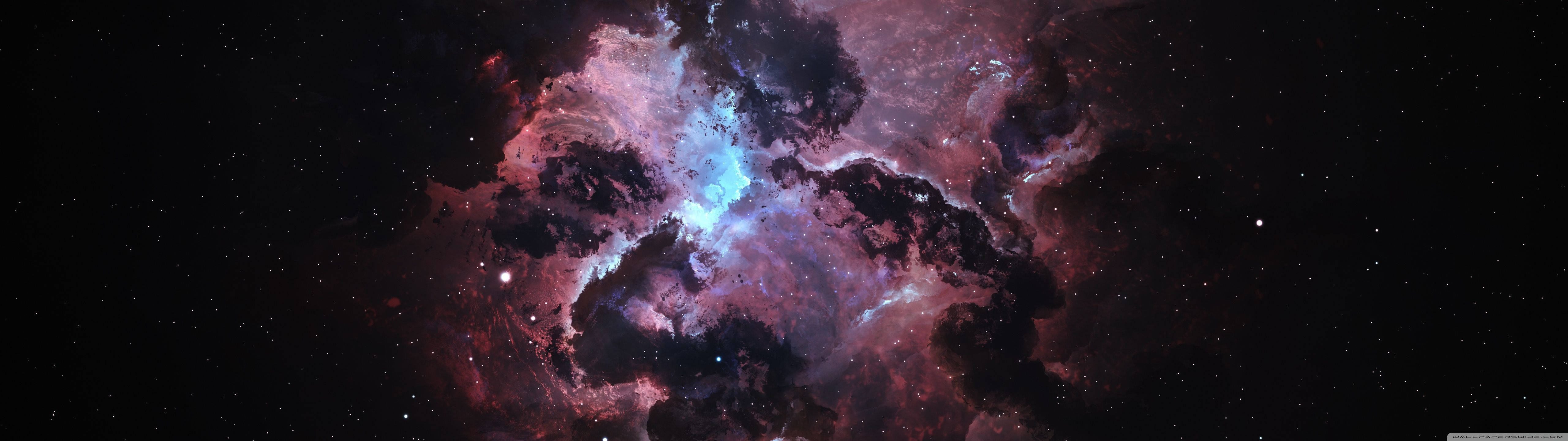 Galaxy ya Purple Flared Picha ya Ukuta