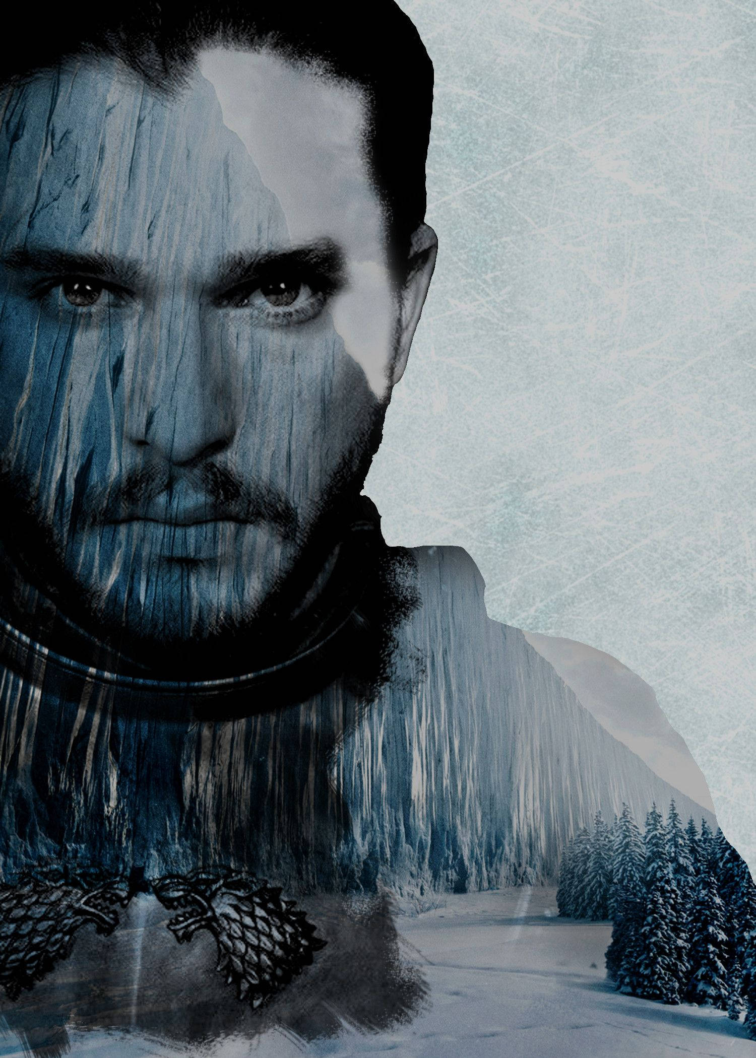 Game of Thrones Season 8 Jon Snow Picha ya Ukuta