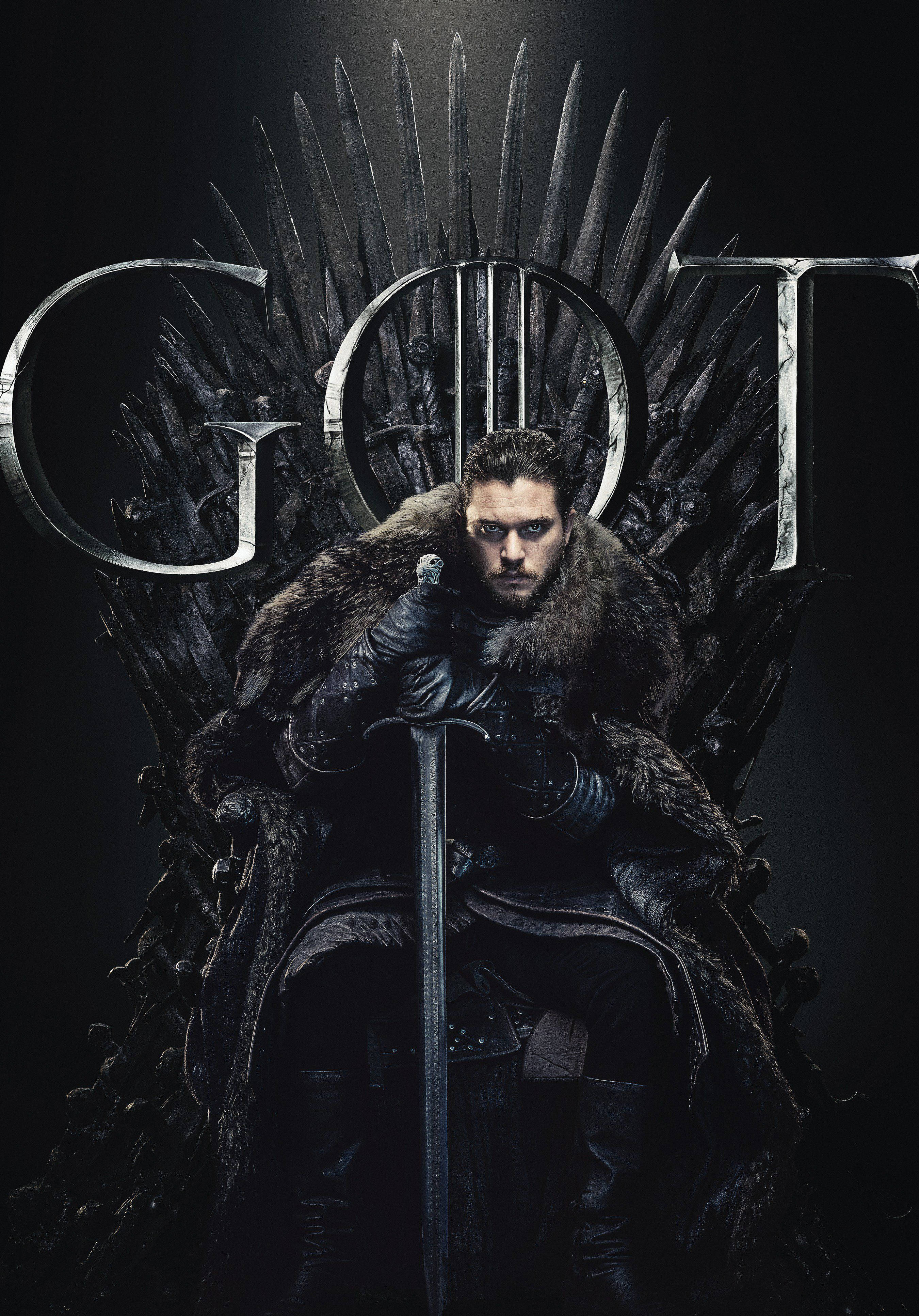 Game of Thrones Season 8 Snow Throne Picha ya Ukuta