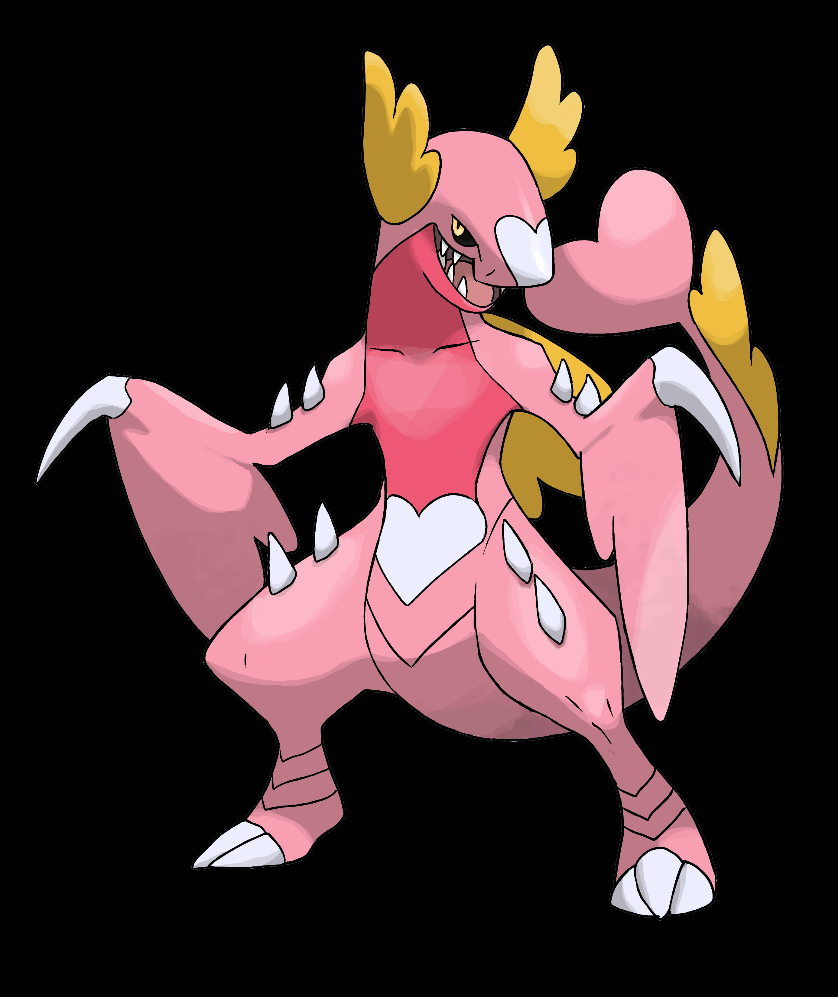 Garchomp Pinki Buddyized Picha ya Ukuta